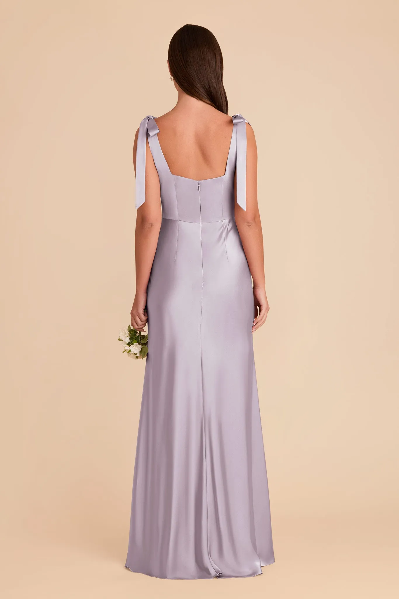 Alex Matte Satin Dress - Dusty Lilac sold by Birdy Grey product image thumbnail 5