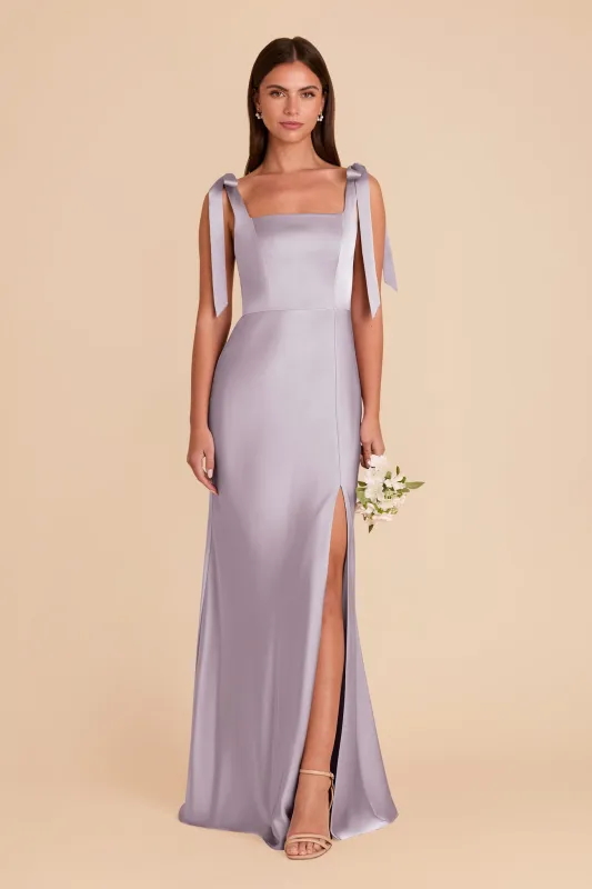 Alex Matte Satin Dress - Dusty Lilac sold by Birdy Grey