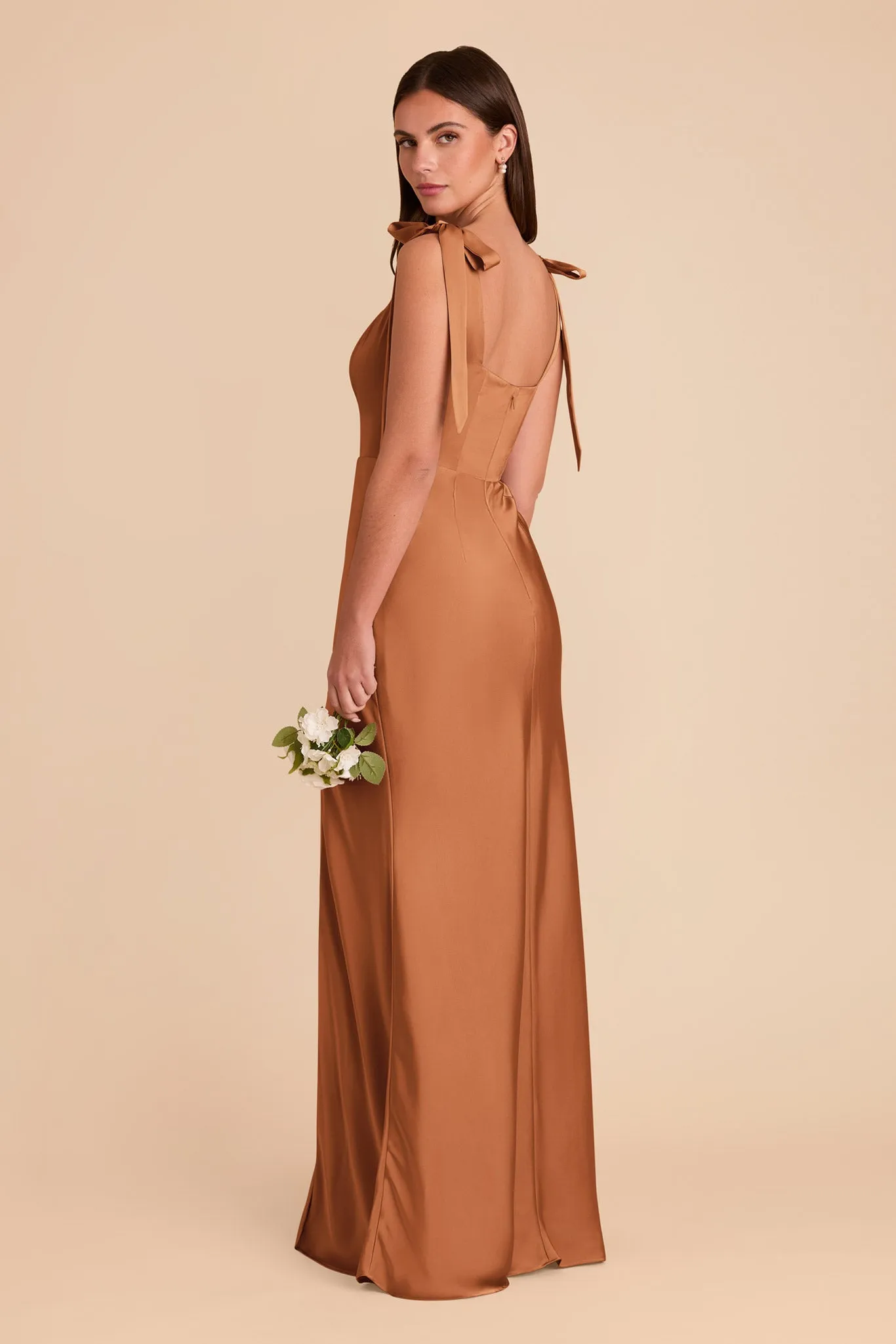 Alex Matte Satin Dress - Rust sold by Birdy Grey product image thumbnail 4