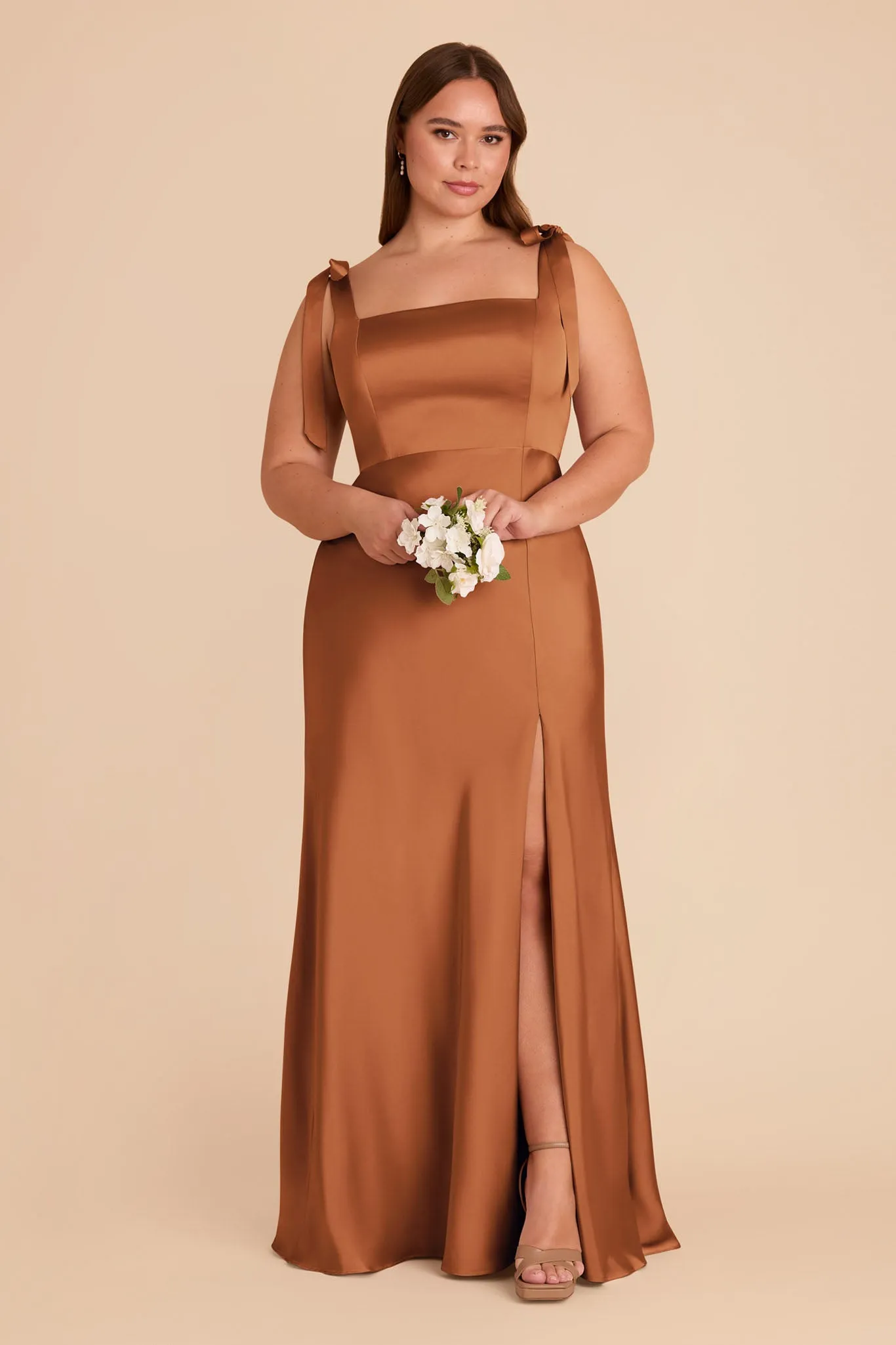 Alex Matte Satin Dress - Rust sold by Birdy Grey product image thumbnail 2