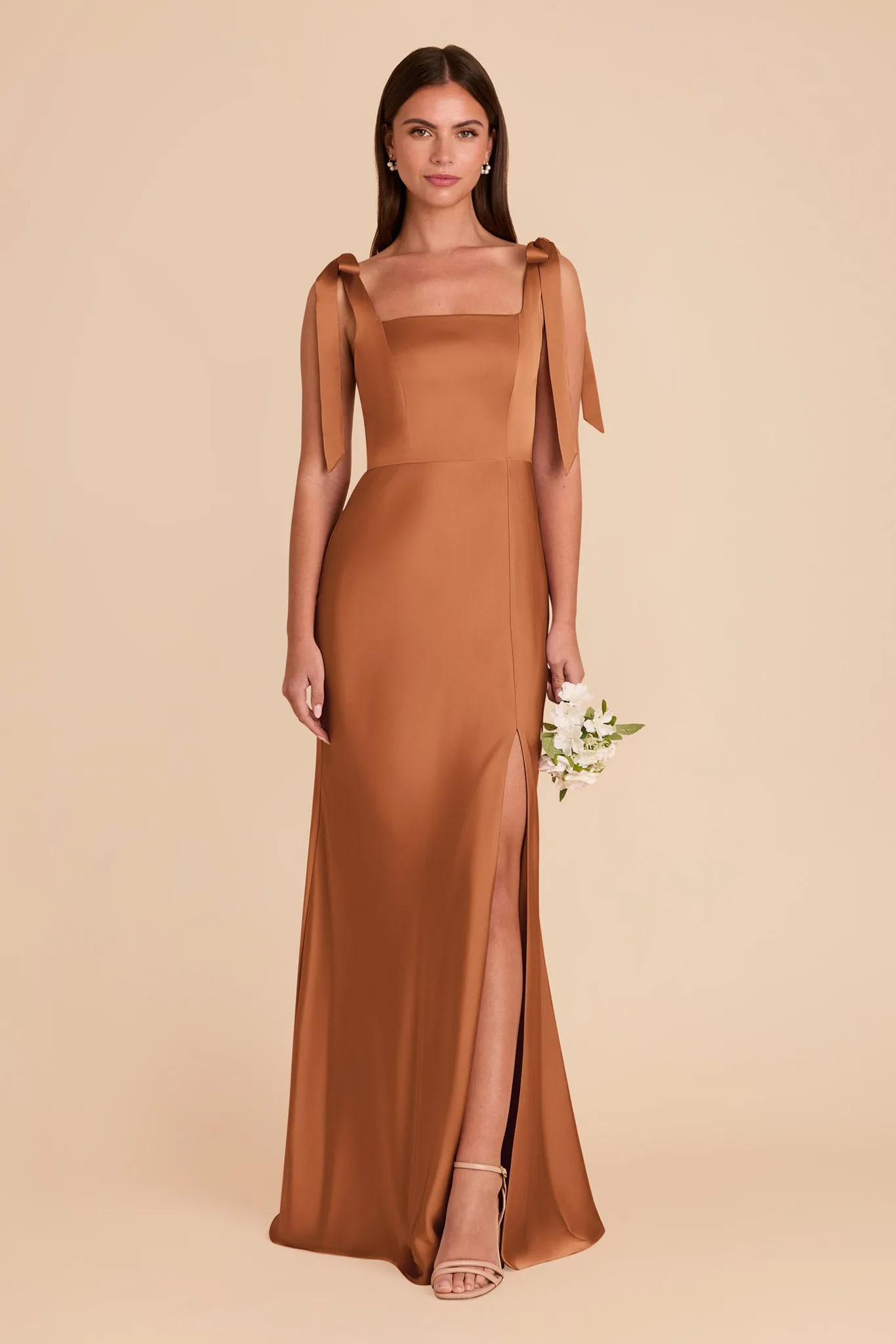 Alex Matte Satin Dress - Rust sold by Birdy Grey product image thumbnail 3