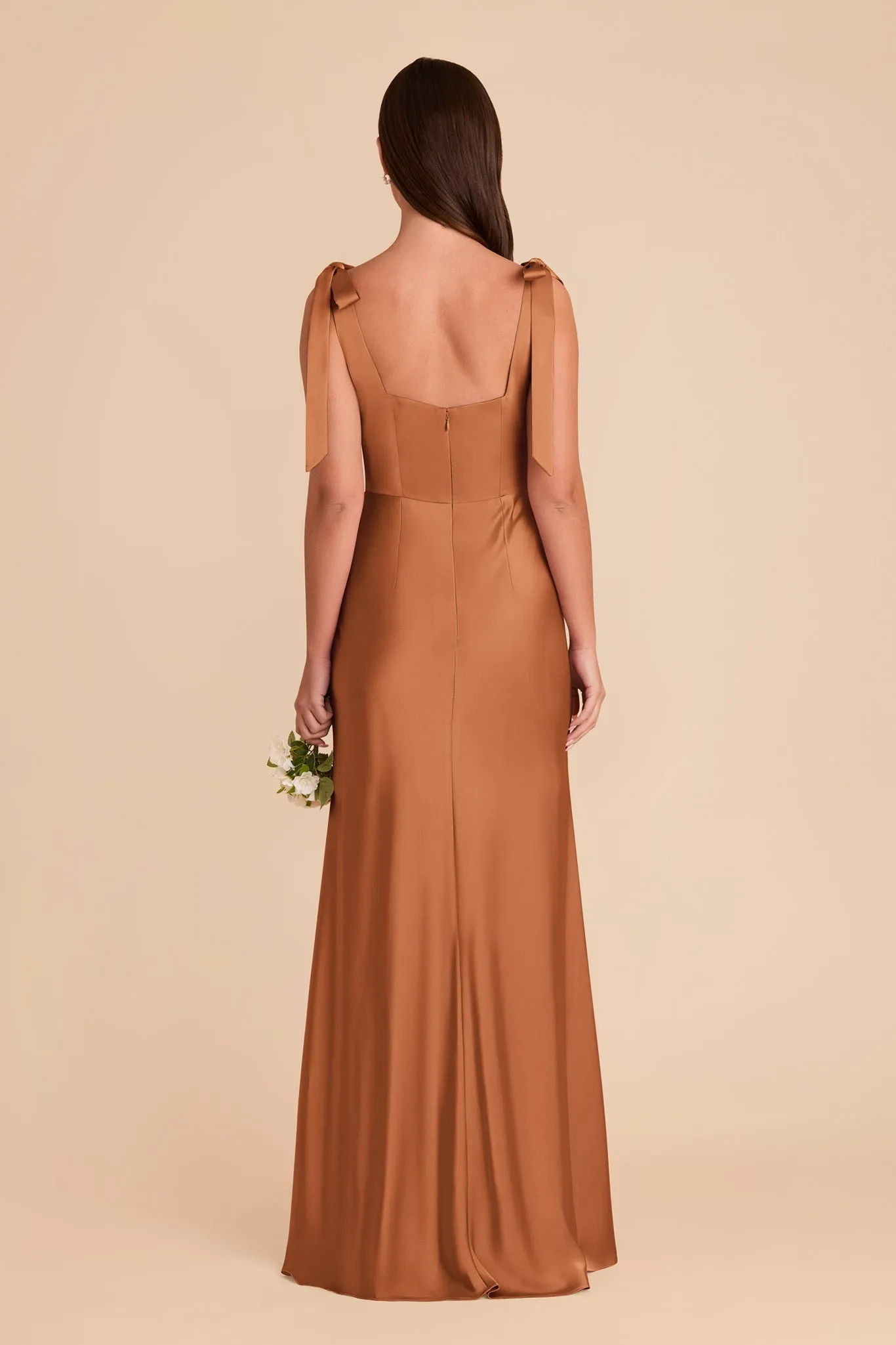 Alex Matte Satin Dress - Rust sold by Birdy Grey product image thumbnail 5