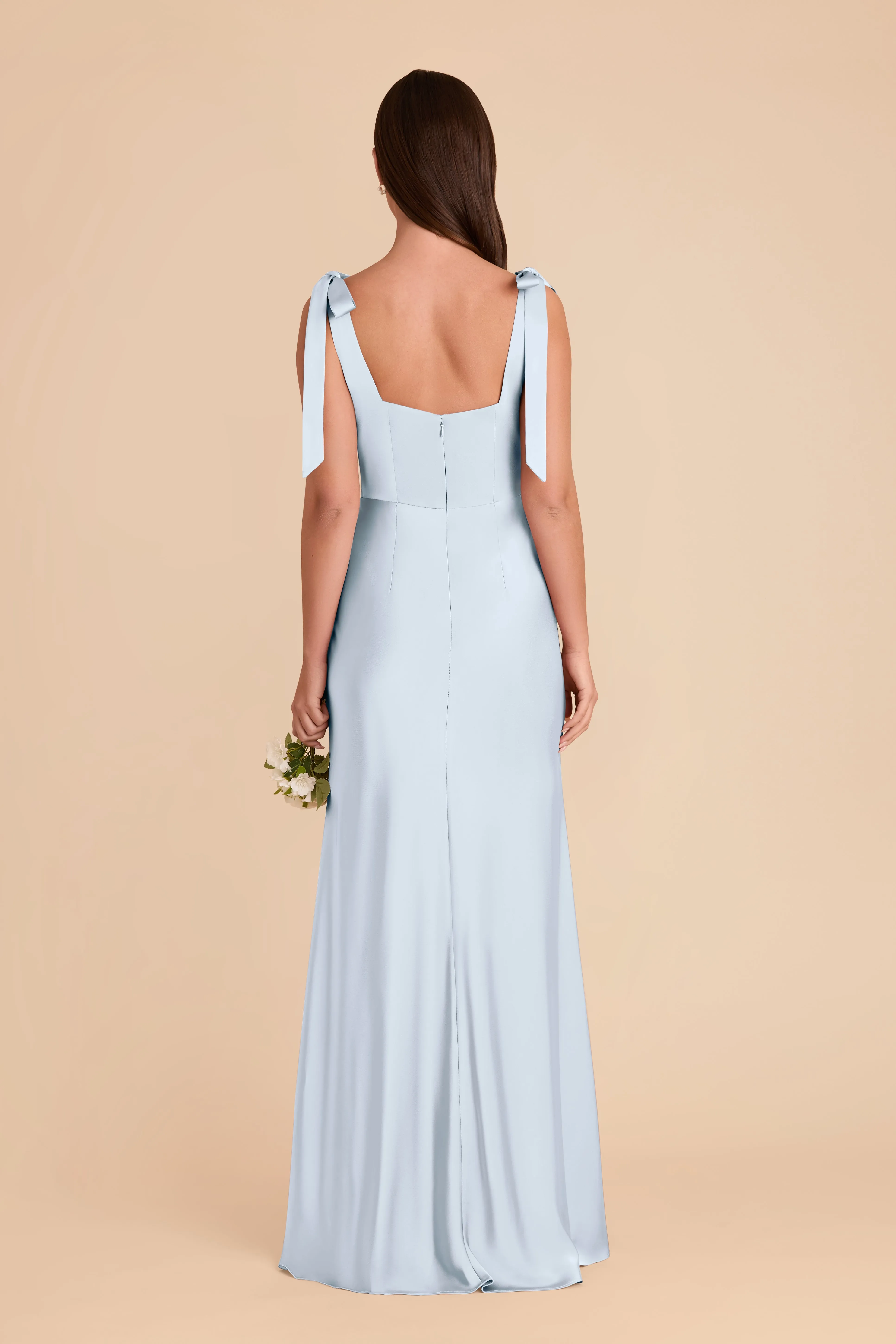 Alex Matte Satin Dress - Mist Blue sold by Birdy Grey product image thumbnail 5