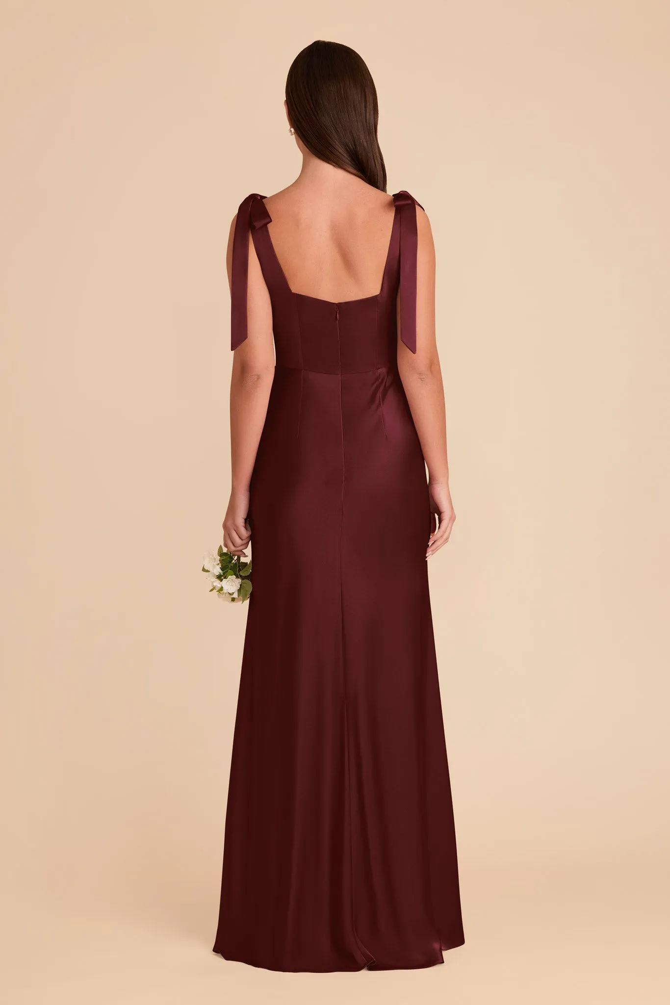 Alex Matte Satin Dress - Cabernet sold by Birdy Grey product image thumbnail 5