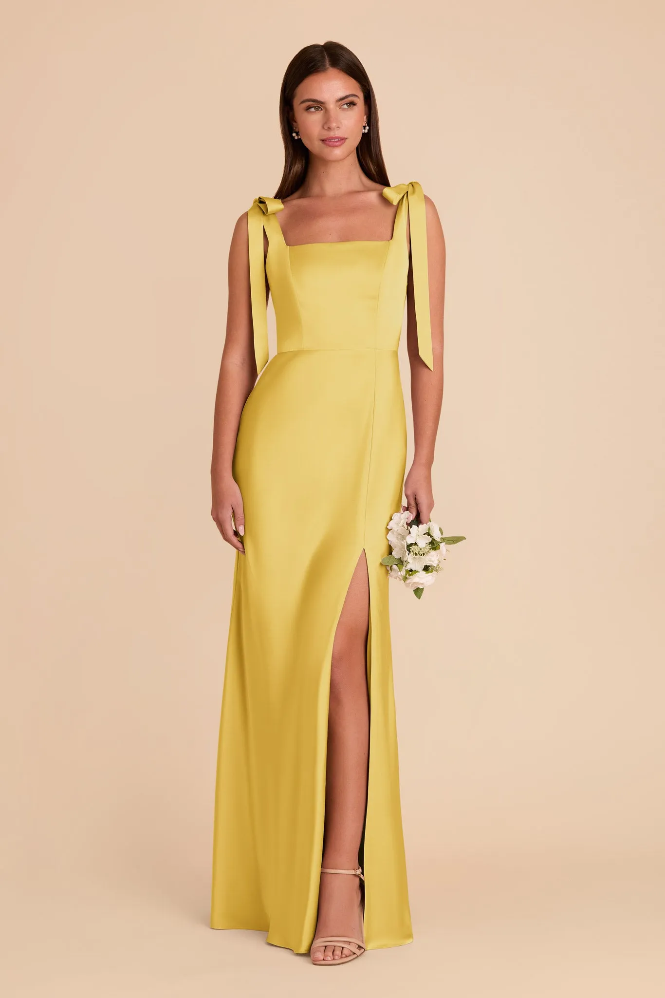 Alex Matte Satin Dress - Sunflower Yellow sold by Birdy Grey product image thumbnail 3