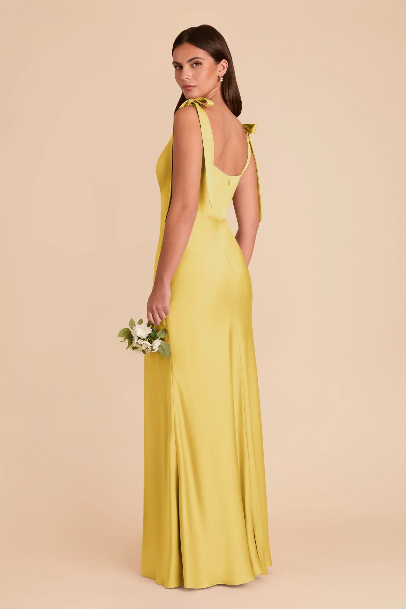 Alex Matte Satin Dress - Sunflower Yellow sold by Birdy Grey product image thumbnail 5