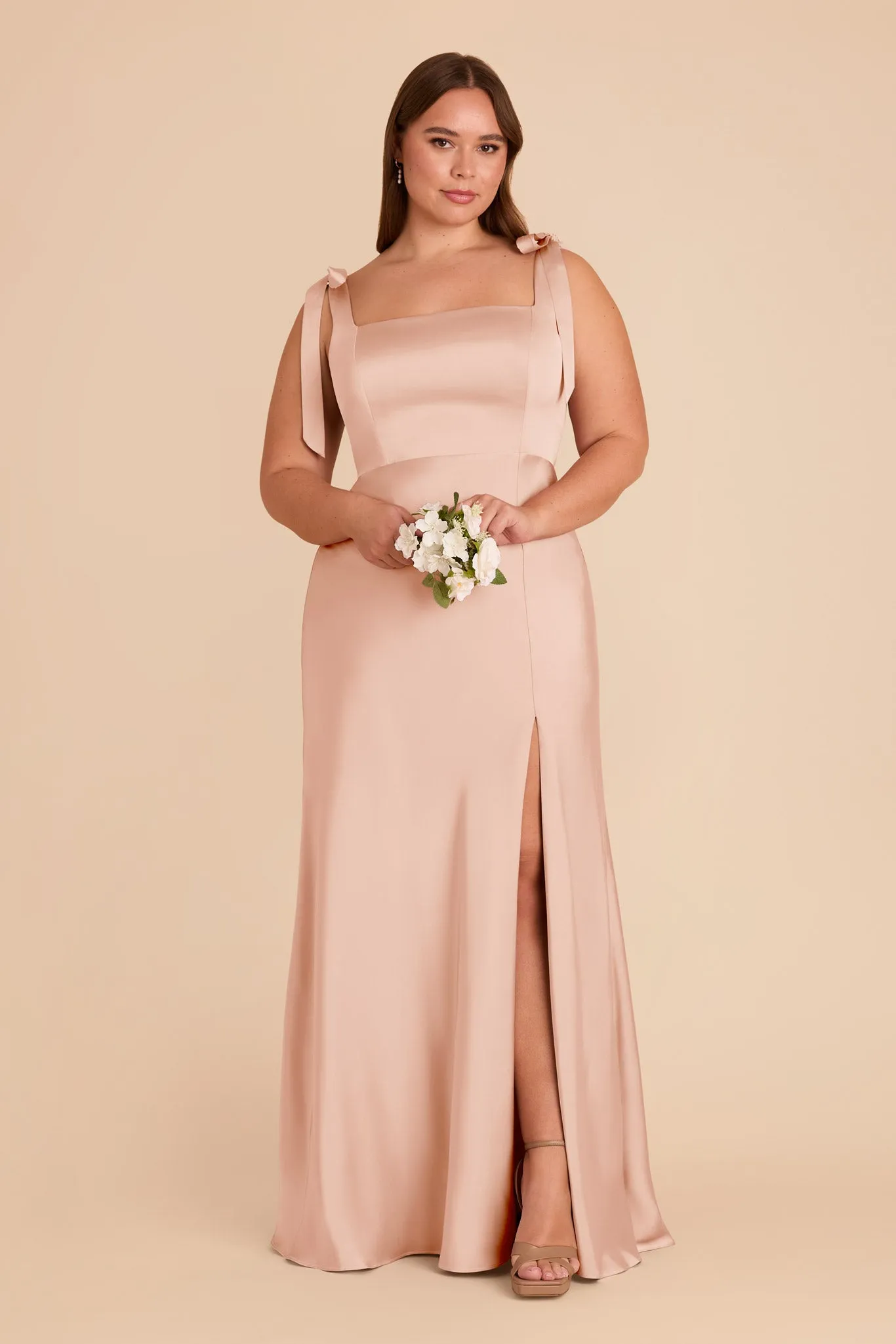 Alex Matte Satin Dress - Rose Gold sold by Birdy Grey product image thumbnail 2
