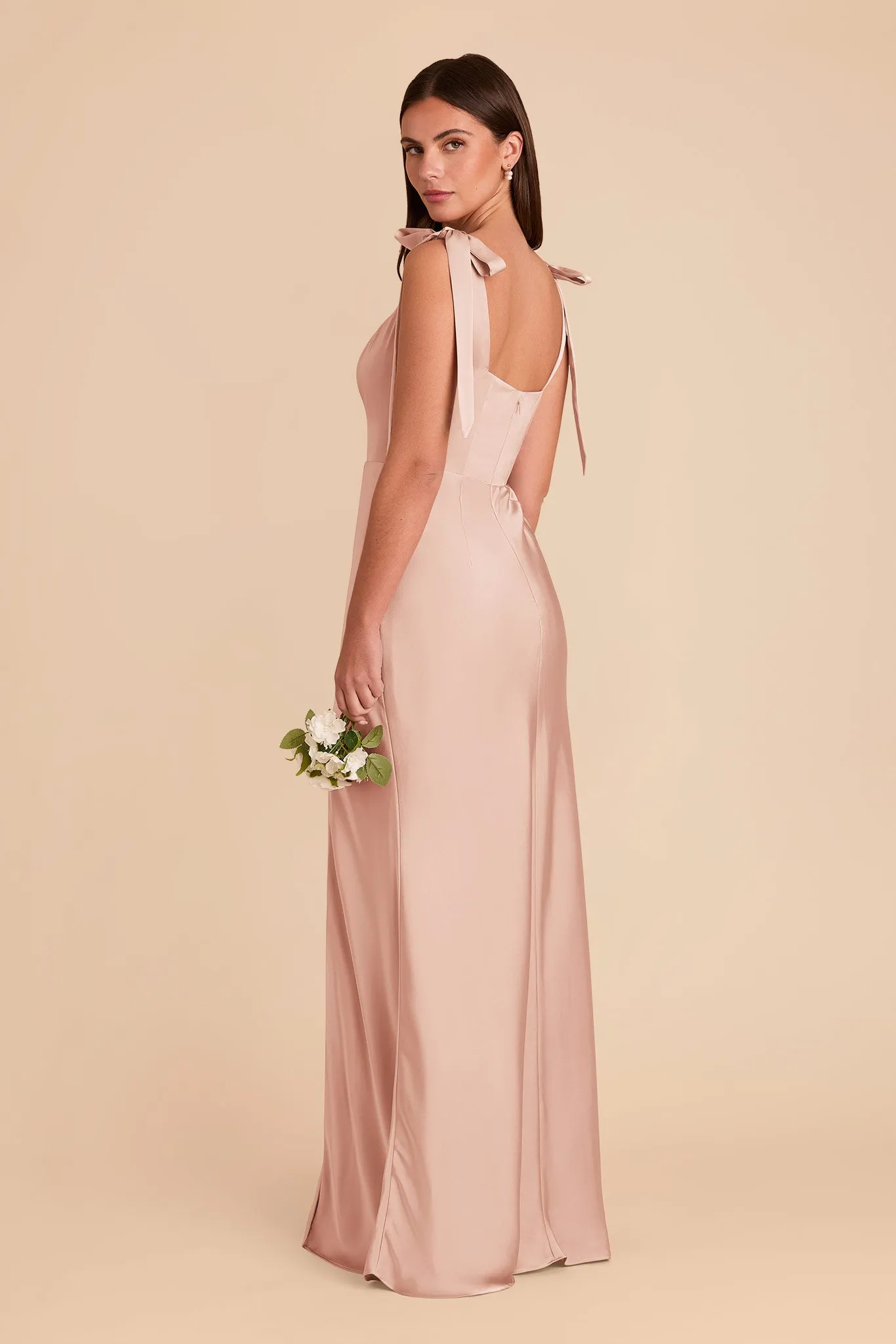 Alex Matte Satin Dress - Rose Gold sold by Birdy Grey product image thumbnail 4