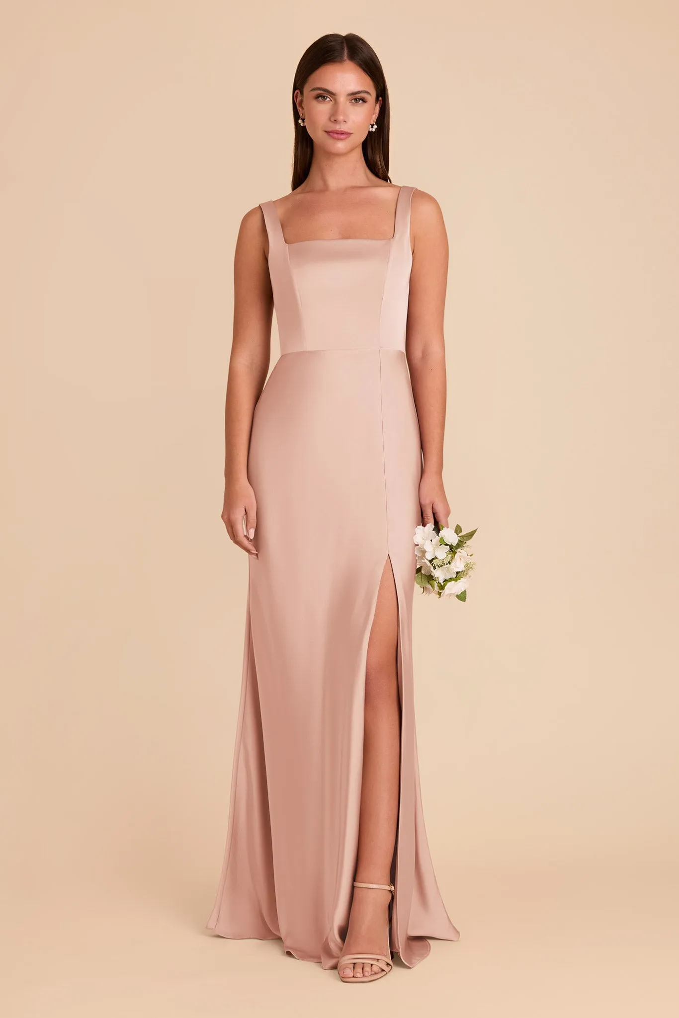 Alex Matte Satin Dress - Rose Gold sold by Birdy Grey product image thumbnail 3