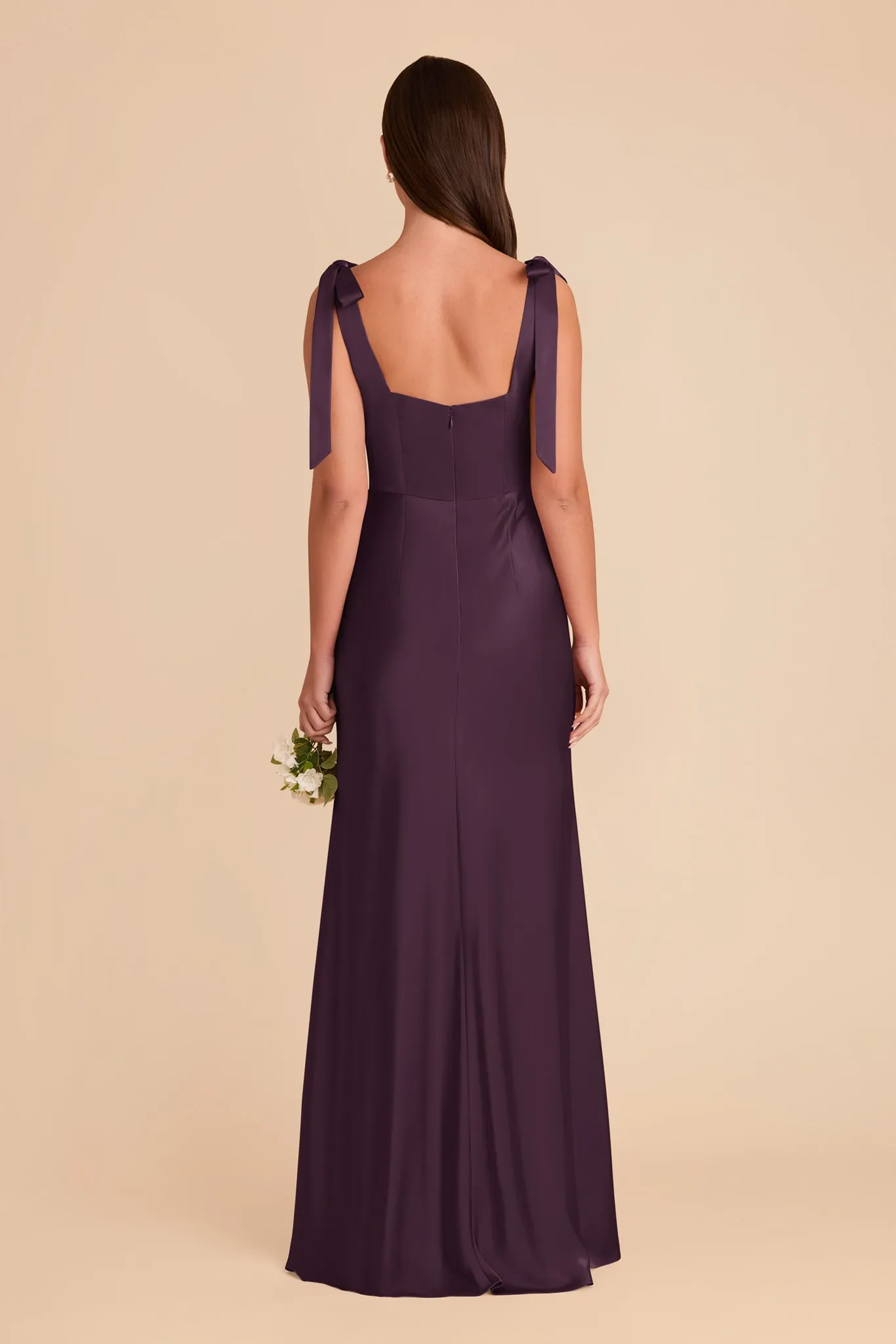 Alex Matte Satin Dress - Plum sold by Birdy Grey product image thumbnail 5