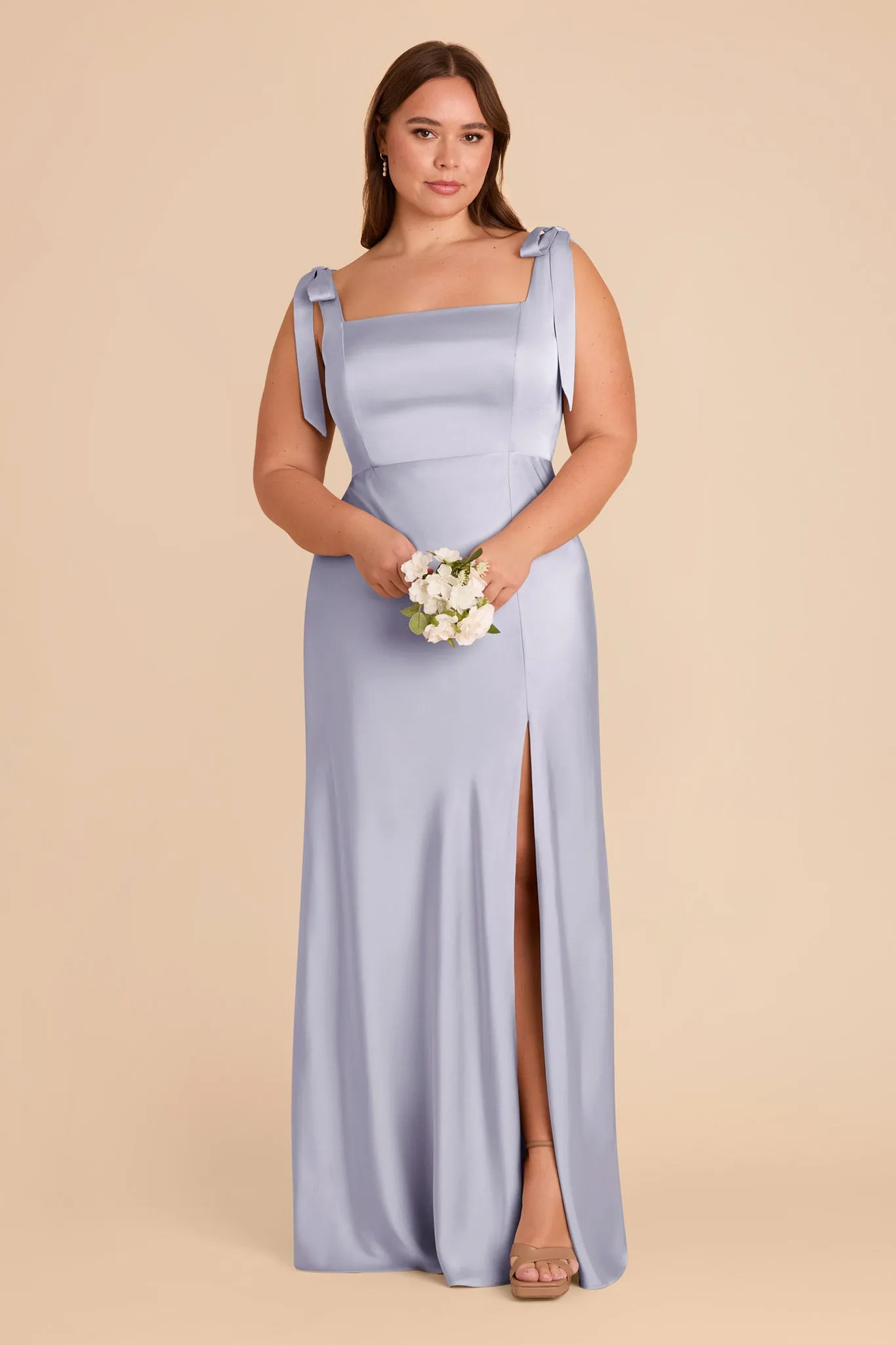 Alex Matte Satin Dress - Periwinkle Blue sold by Birdy Grey product image thumbnail 2