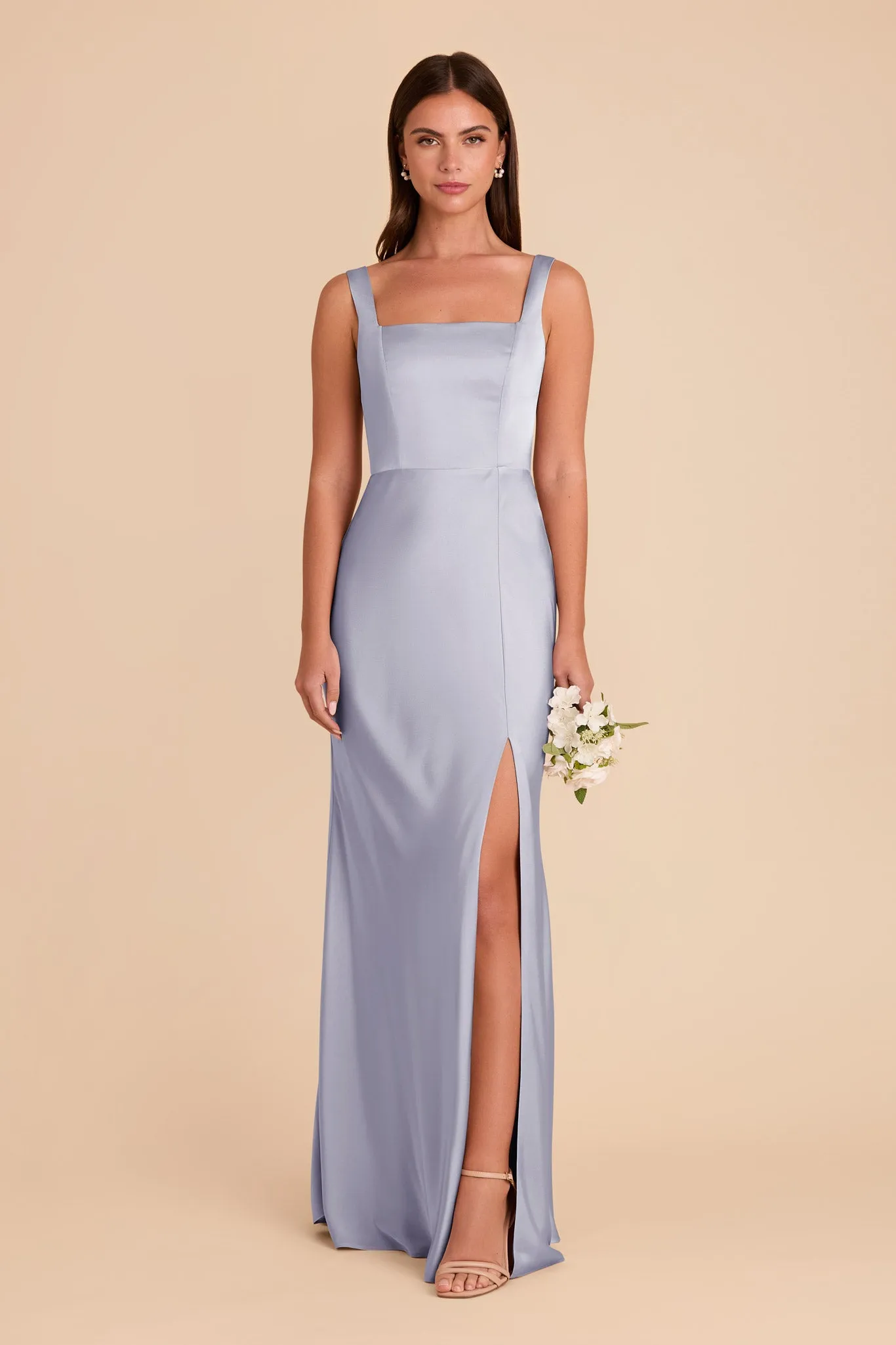 Alex Matte Satin Dress - Periwinkle Blue sold by Birdy Grey product image thumbnail 4