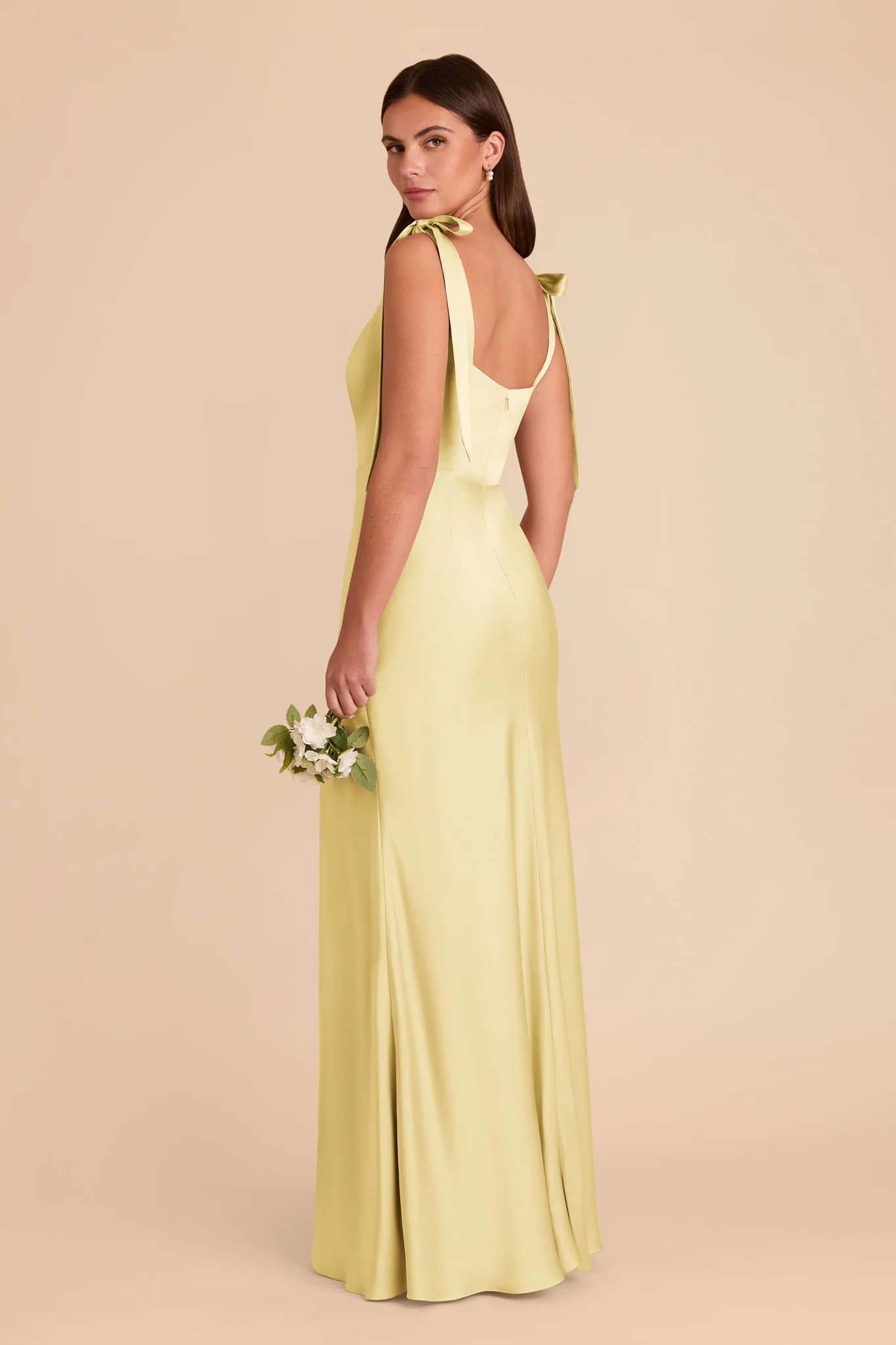 Alex Matte Satin Dress - Lemon Sorbet sold by Birdy Grey product image thumbnail 5