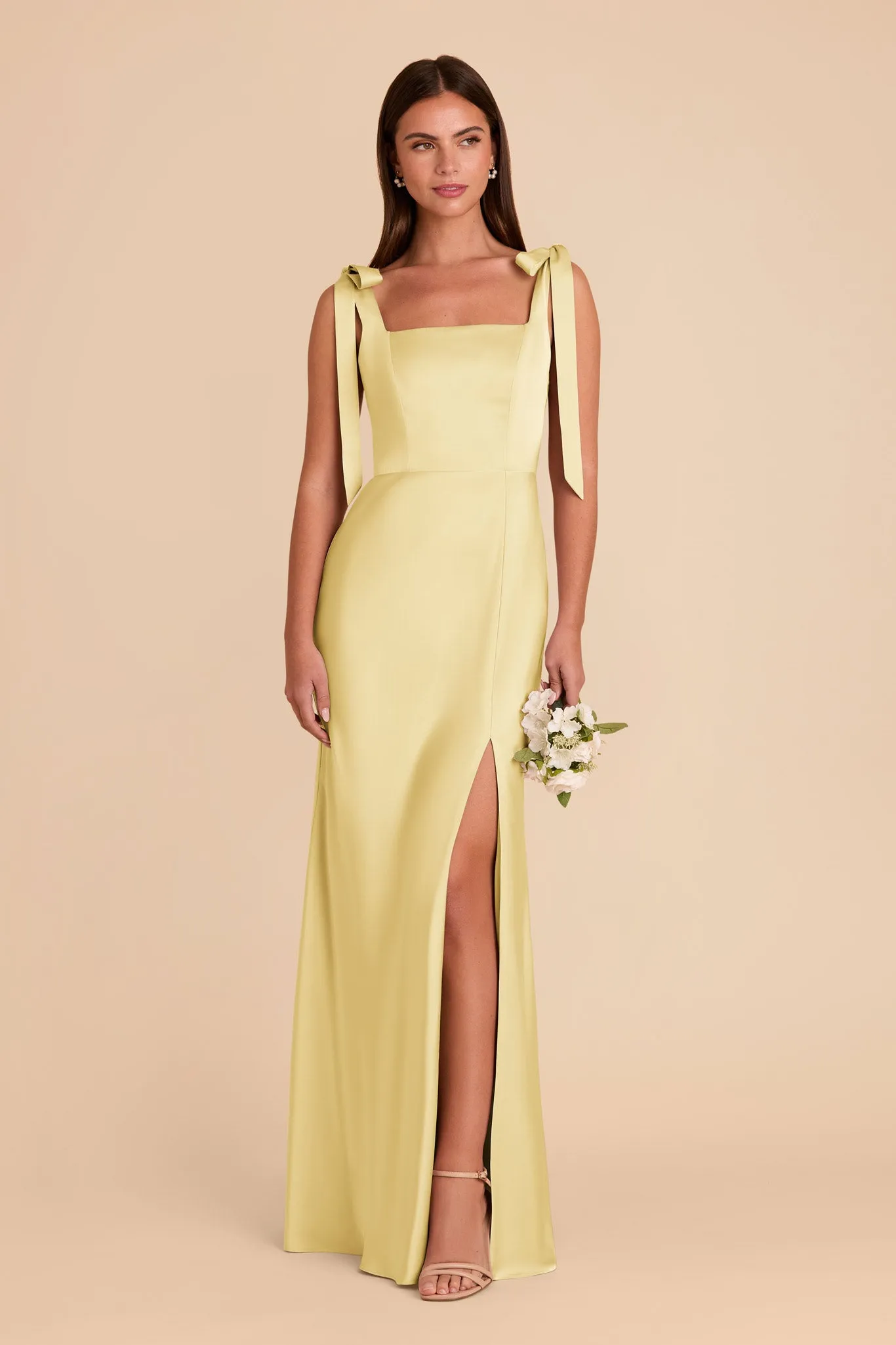Alex Matte Satin Dress - Lemon Sorbet sold by Birdy Grey product image thumbnail 4