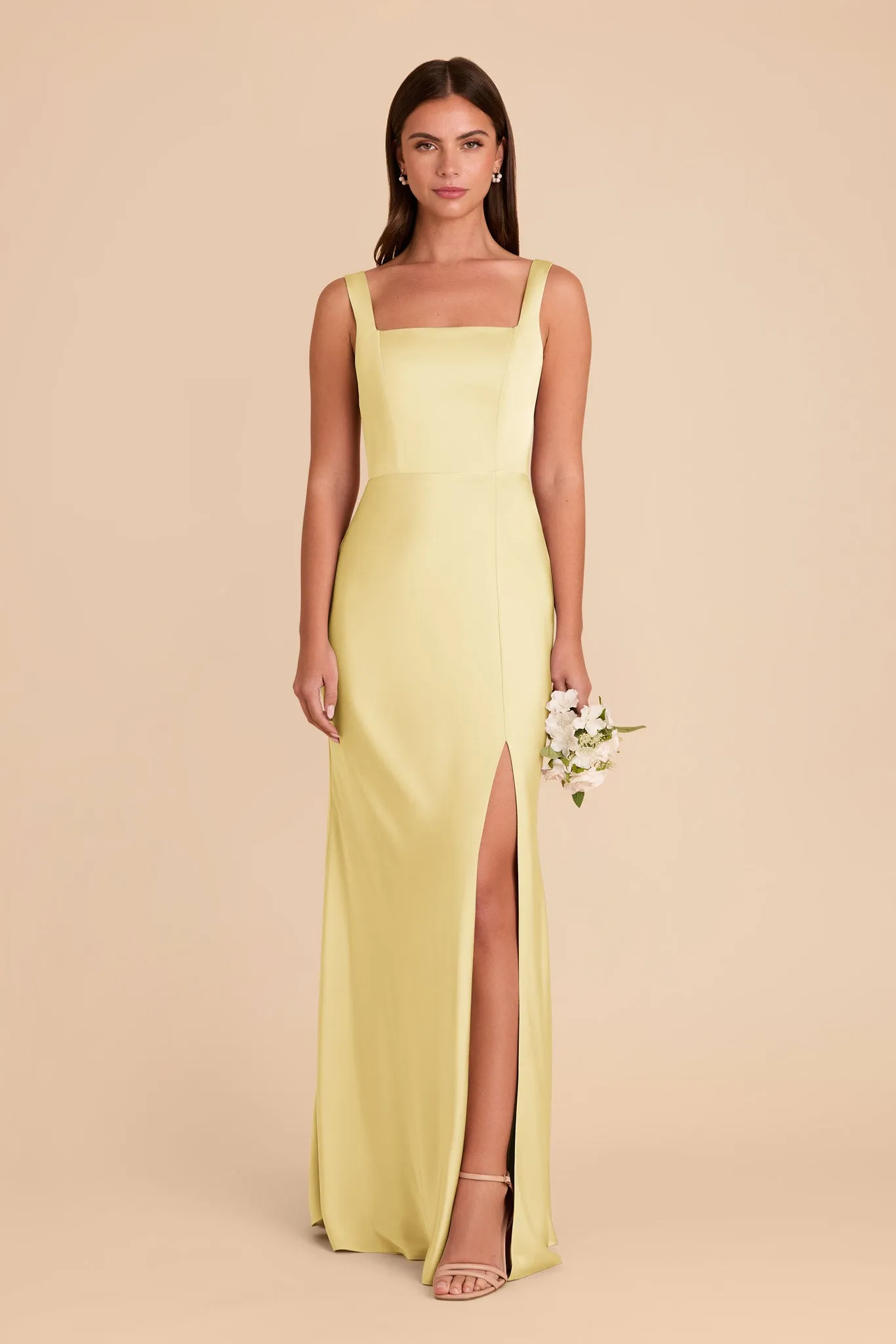 Alex Matte Satin Dress - Lemon Sorbet sold by Birdy Grey product image thumbnail 3