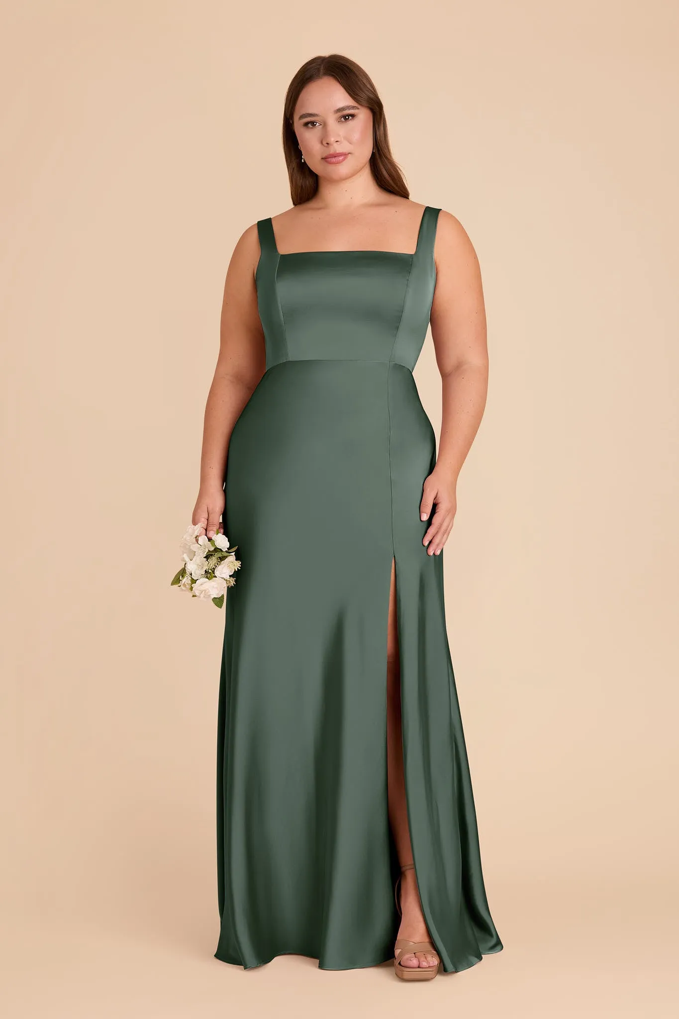 Alex Matte Satin Dress - Eucalyptus sold by Birdy Grey product image thumbnail 2
