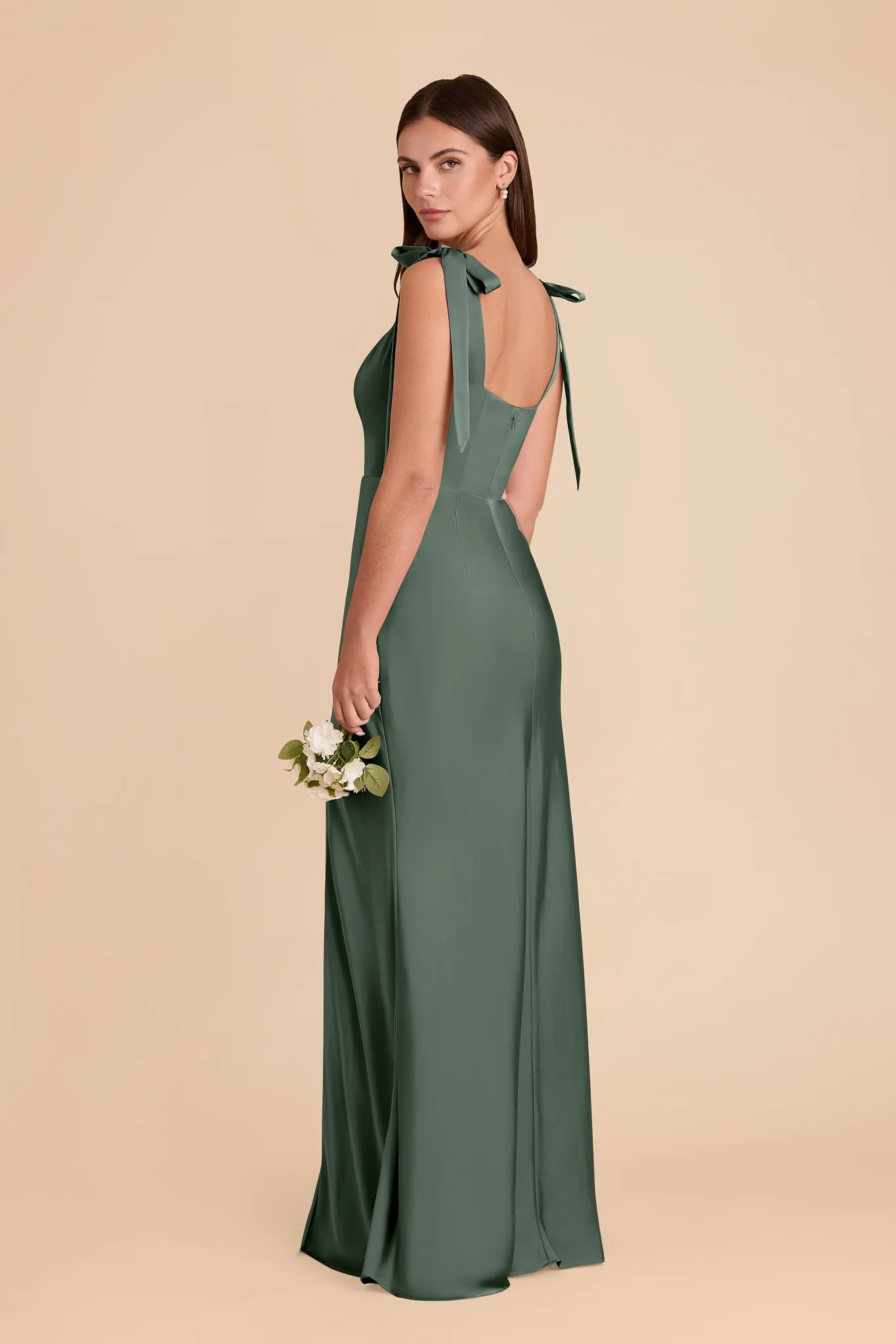 Alex Matte Satin Dress - Eucalyptus sold by Birdy Grey product image thumbnail 4