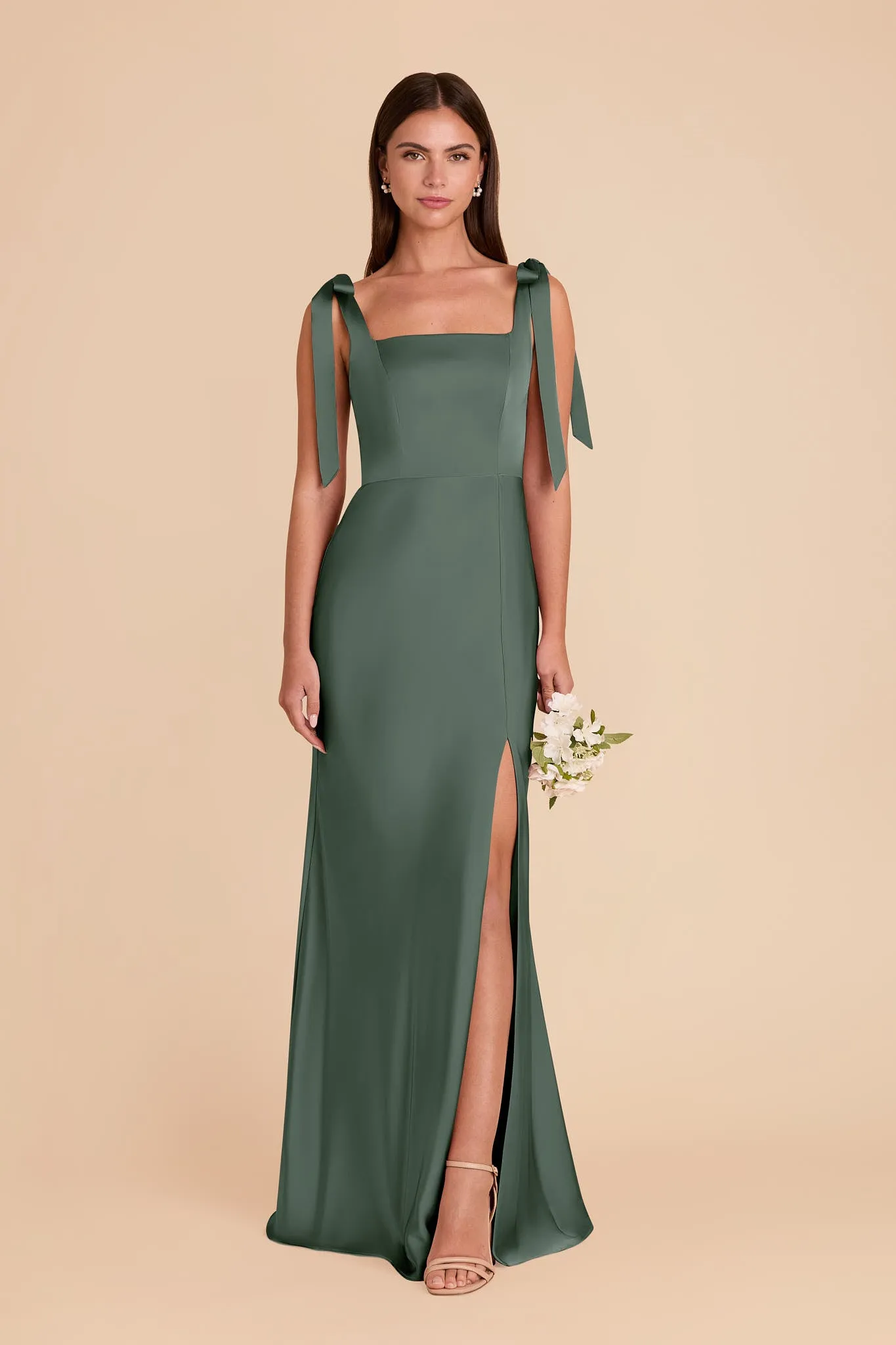 Alex Matte Satin Dress - Eucalyptus sold by Birdy Grey product image thumbnail 3