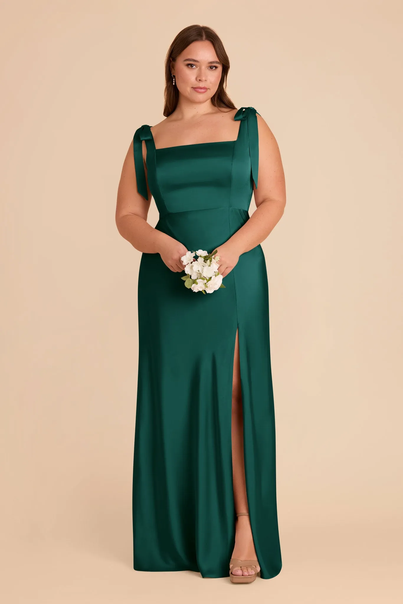 Alex Matte Satin Dress - Emerald sold by Birdy Grey product image thumbnail 2