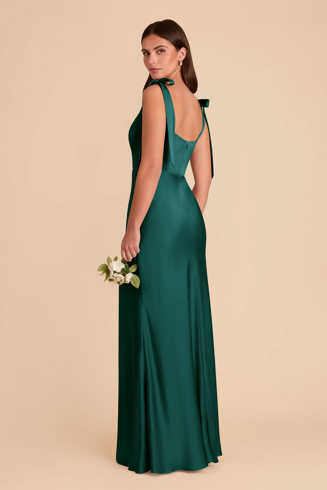 Alex Matte Satin Dress - Emerald sold by Birdy Grey product image thumbnail 5