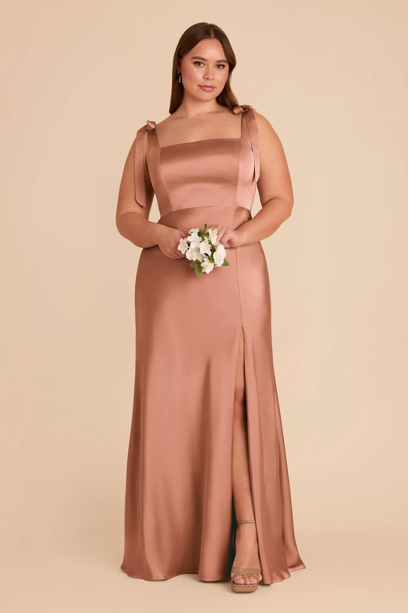 Alex Matte Satin Dress - Desert Rose sold by Birdy Grey product image thumbnail 2