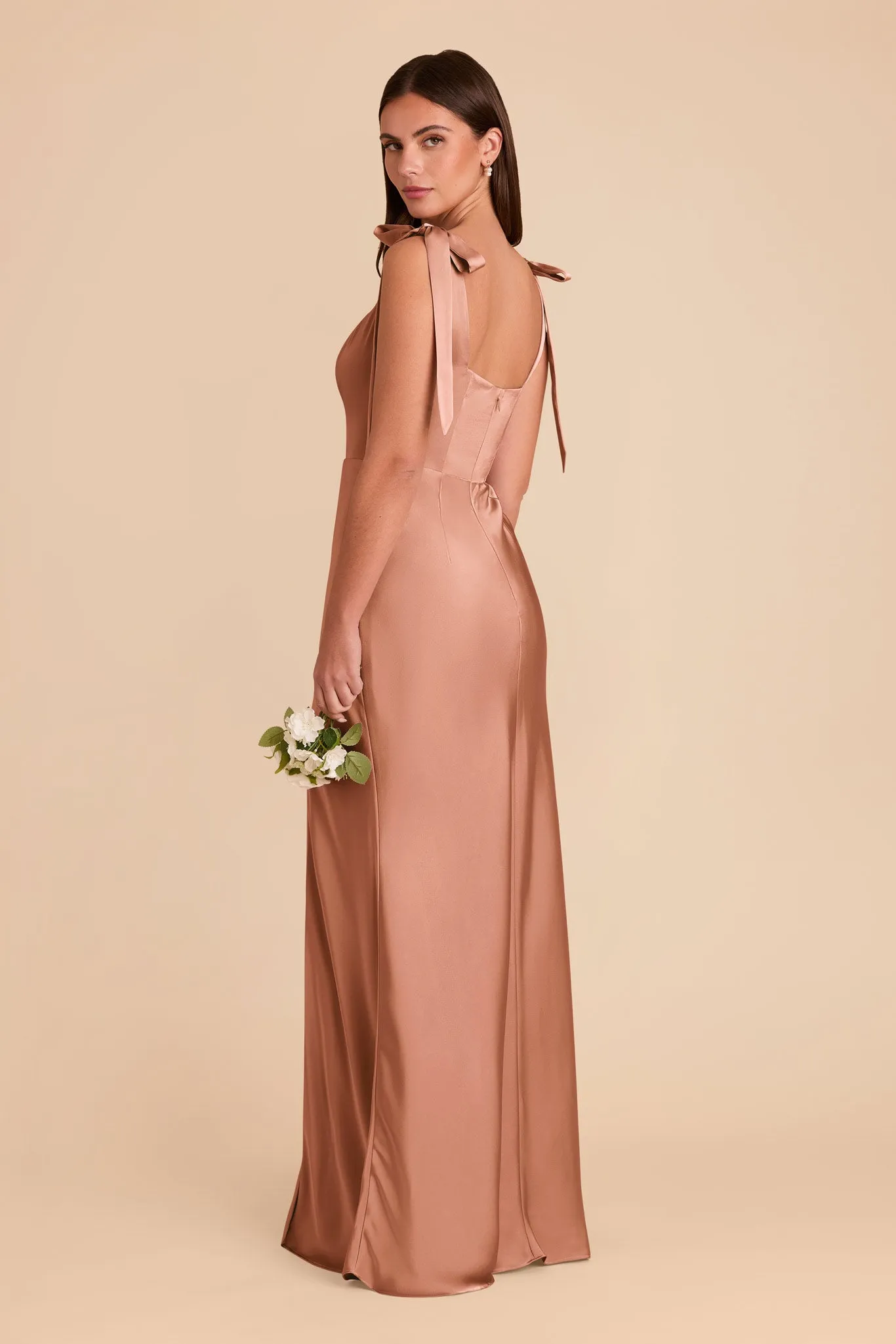 Alex Matte Satin Dress - Desert Rose sold by Birdy Grey product image thumbnail 4