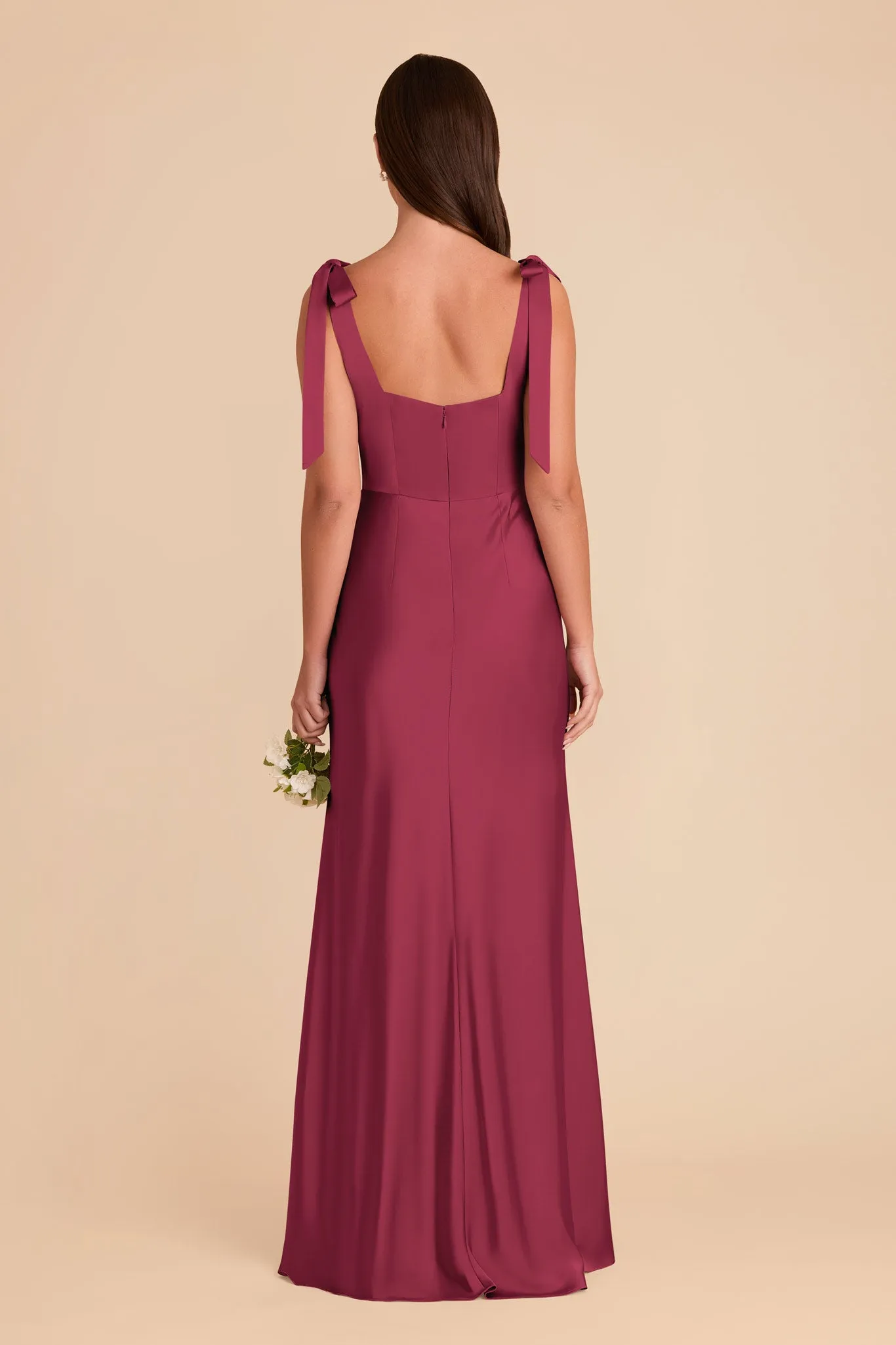 Alex Matte Satin Dress - Berry sold by Birdy Grey product image thumbnail 5
