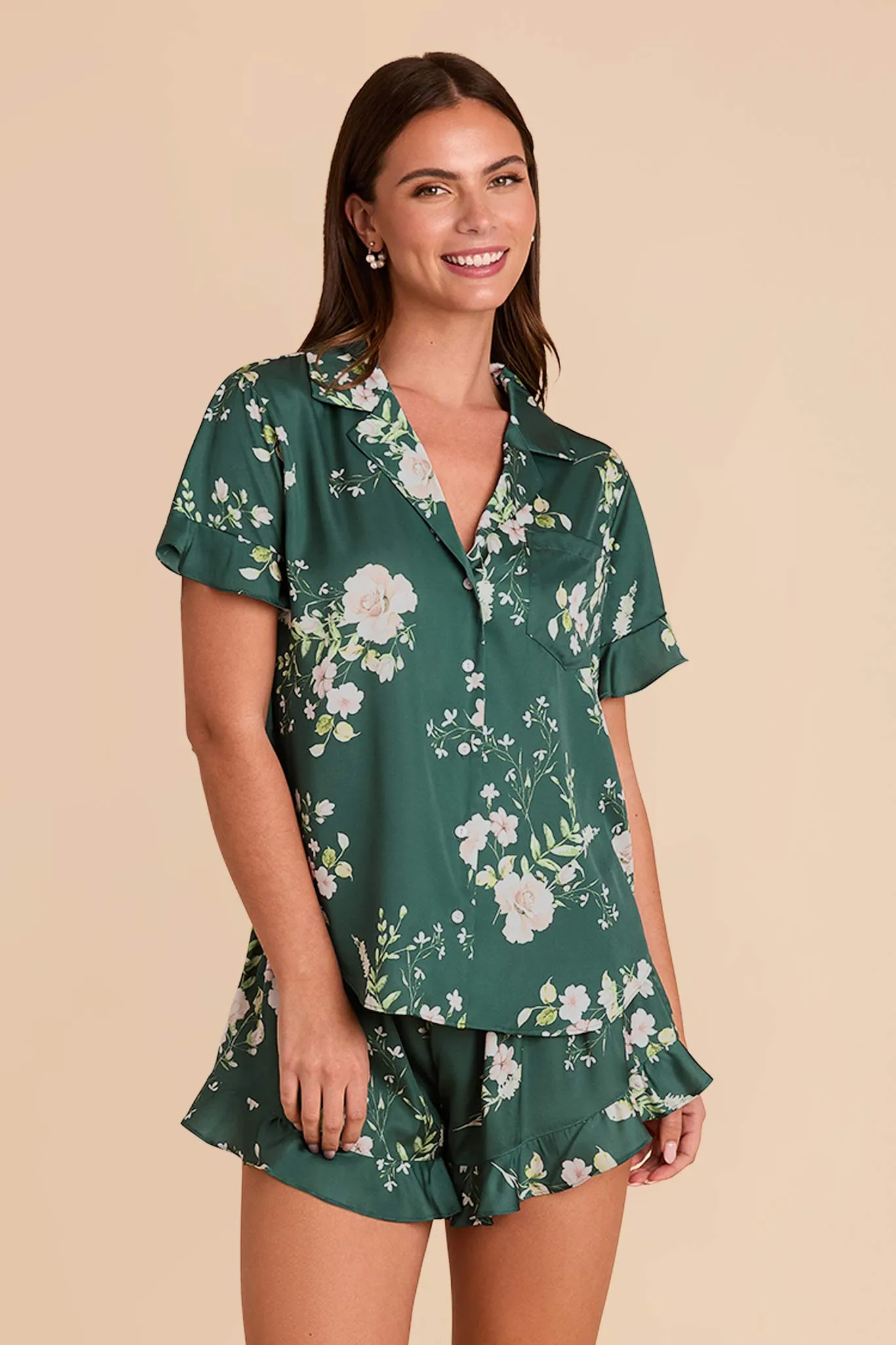 Esther Pajamas - Emerald Garden Party sold by Birdy Grey product image thumbnail 3