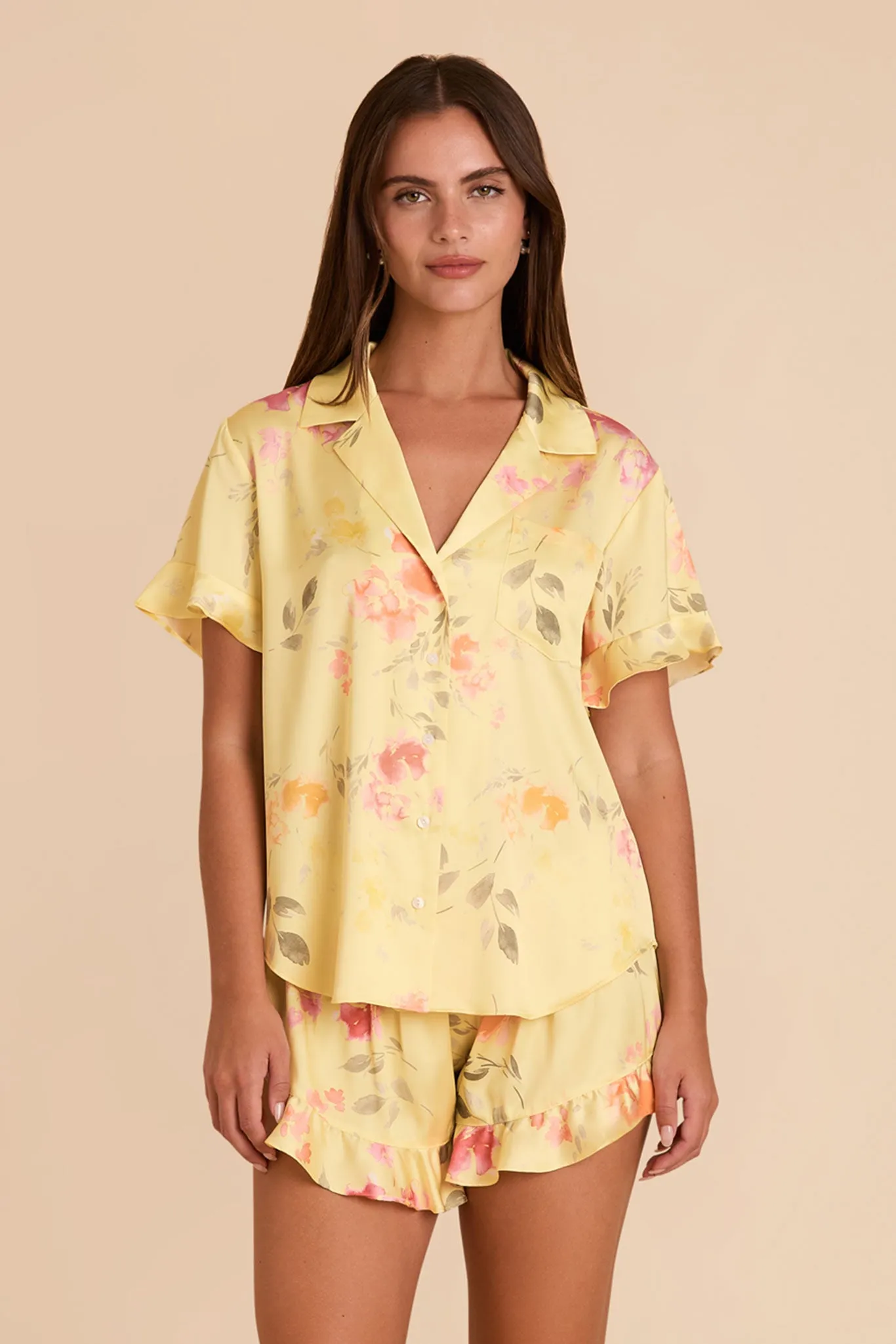 Esther Pajamas - Pale Yellow Rococo Floral sold by Birdy Grey product image thumbnail 2