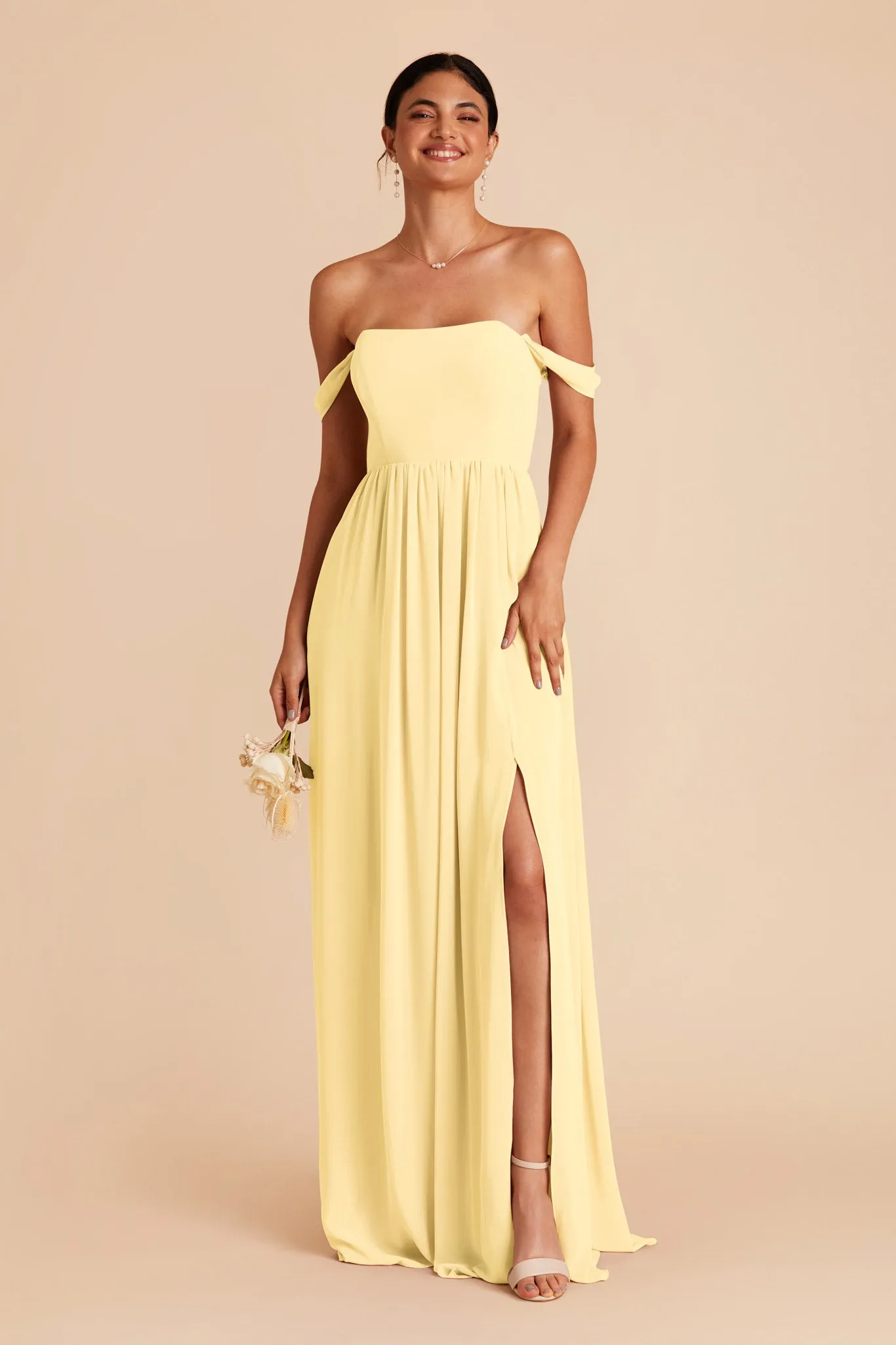 August Chiffon Dress - Lemon Sorbet sold by Birdy Grey product image thumbnail 4