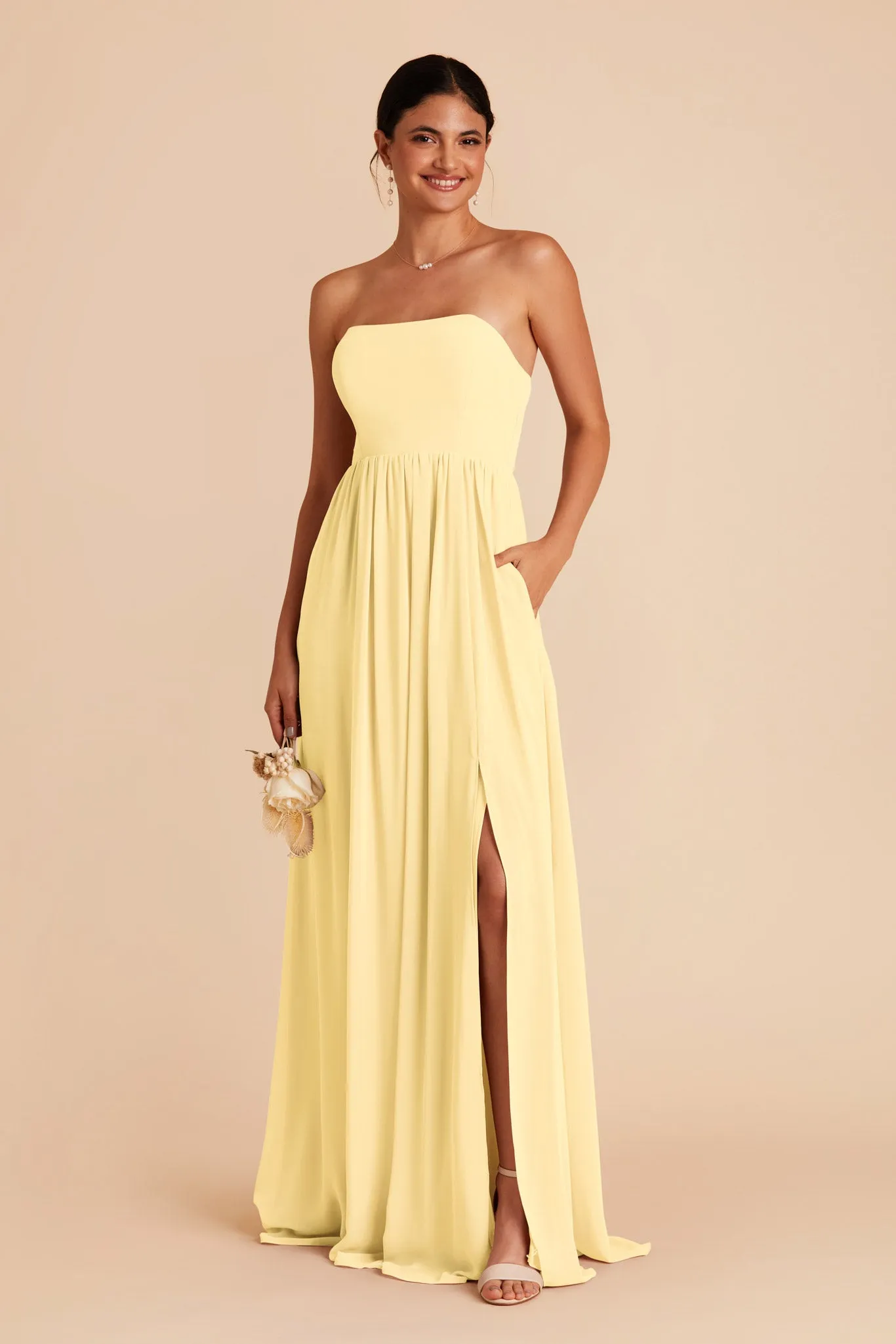 August Chiffon Dress - Lemon Sorbet sold by Birdy Grey product image thumbnail 5