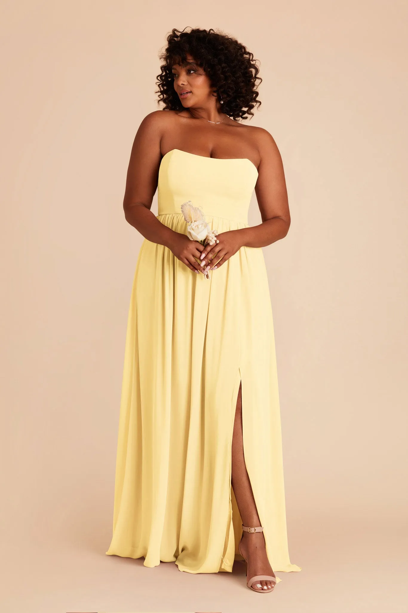 August Chiffon Dress - Lemon Sorbet sold by Birdy Grey product image thumbnail 2