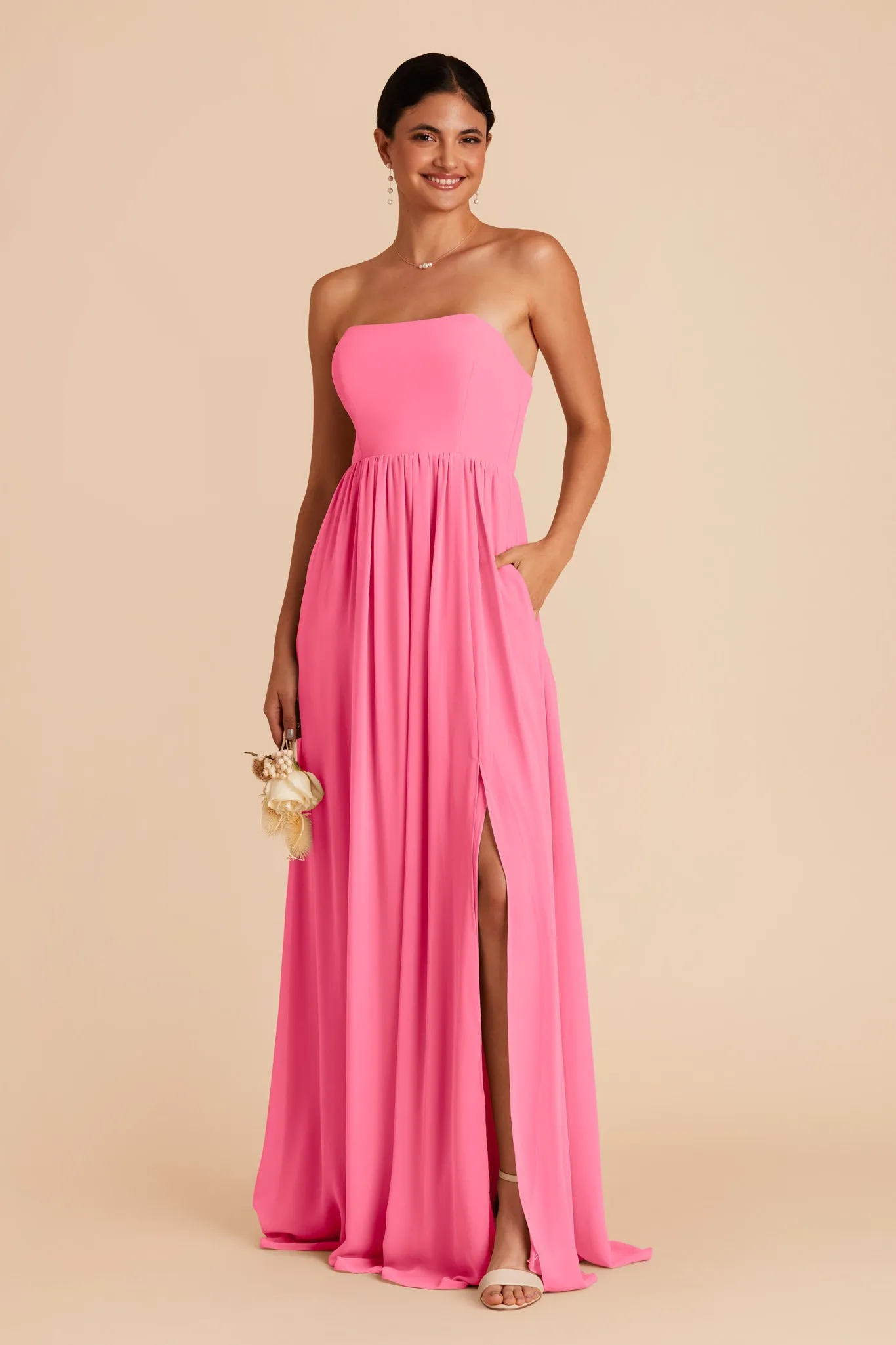 August Chiffon Dress - Bon Bon Pink sold by Birdy Grey product image thumbnail 4