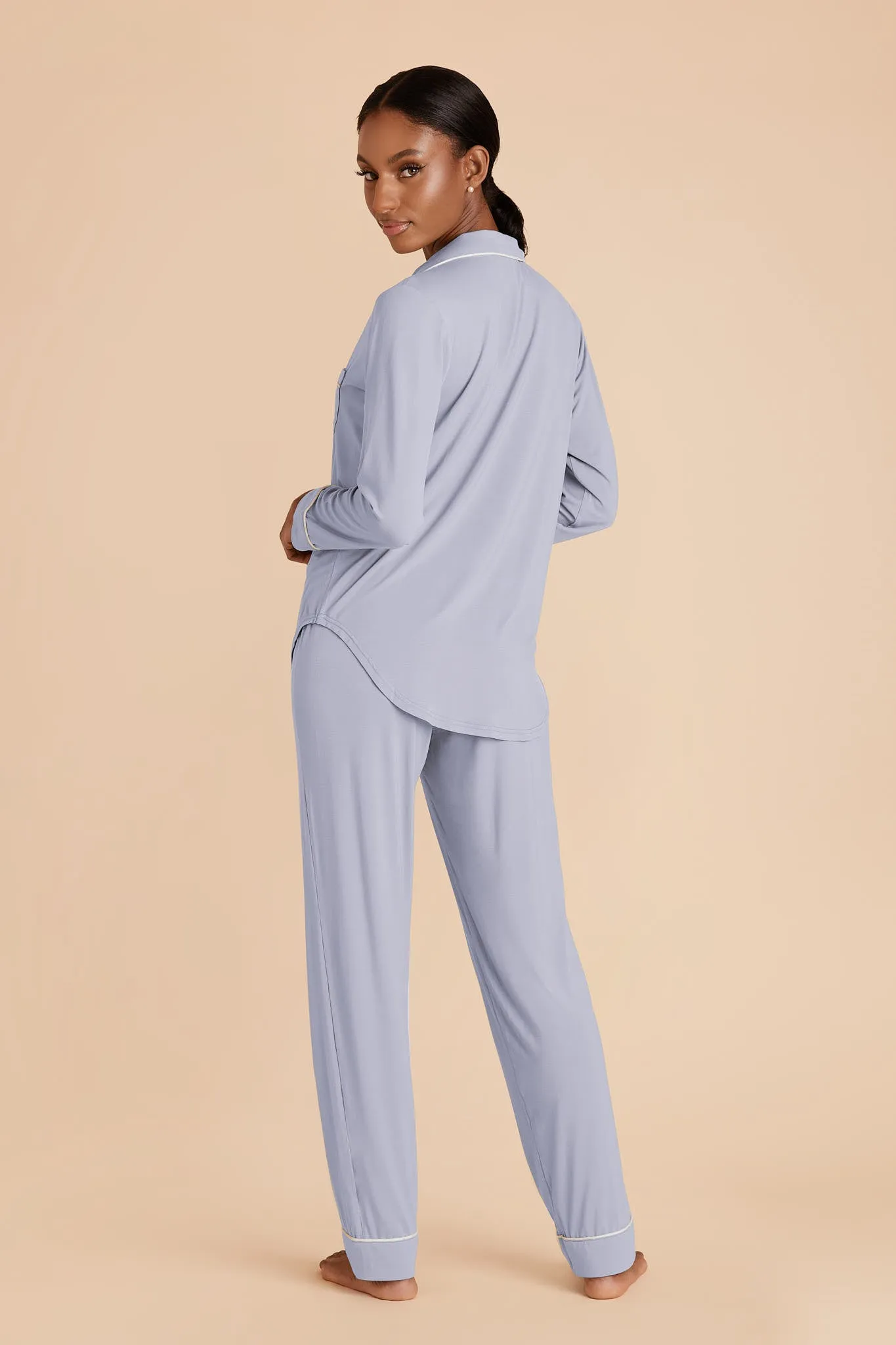 Jenna Bamboo Pajamas - Dusty Blue sold by Birdy Grey product image thumbnail 4