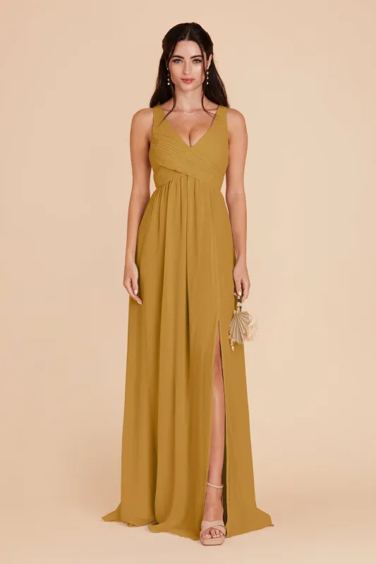 Laurie Chiffon Dress - Marigold sold by Birdy Grey