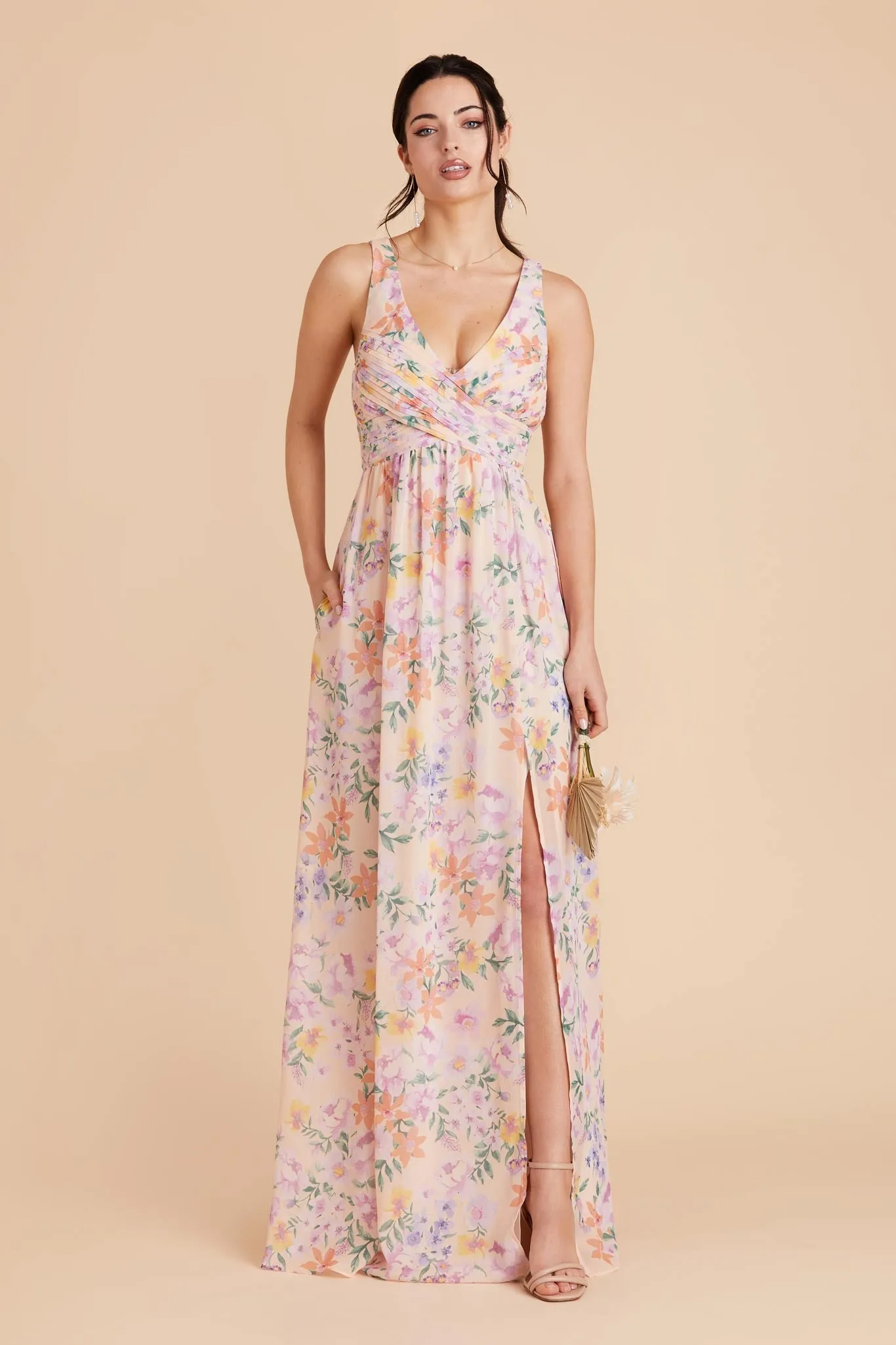 Laurie Chiffon Dress - Botanical Blooms sold by Birdy Grey product image thumbnail 4