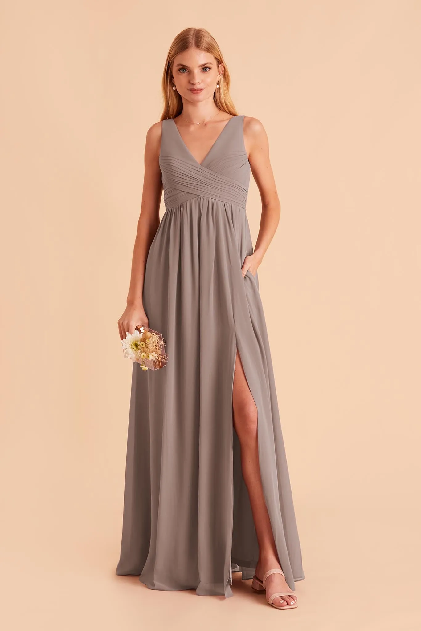 Laurie Chiffon Dress - Toffee sold by Birdy Grey product image thumbnail 5