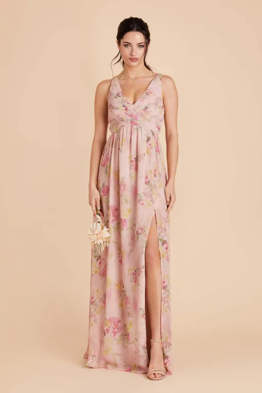 Laurie Chiffon Dress - Vintage Pink Floral sold by Birdy Grey