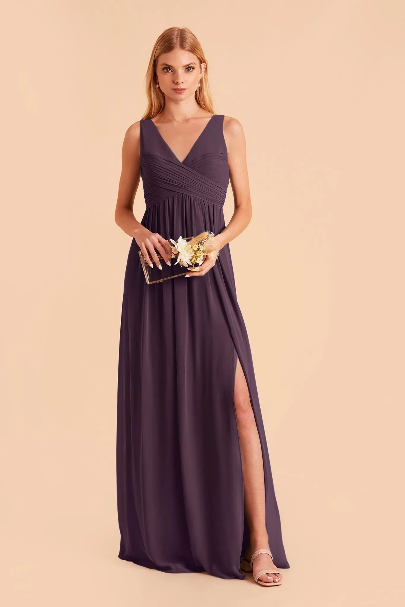 Laurie Chiffon Dress - Plum sold by Birdy Grey product image thumbnail 5