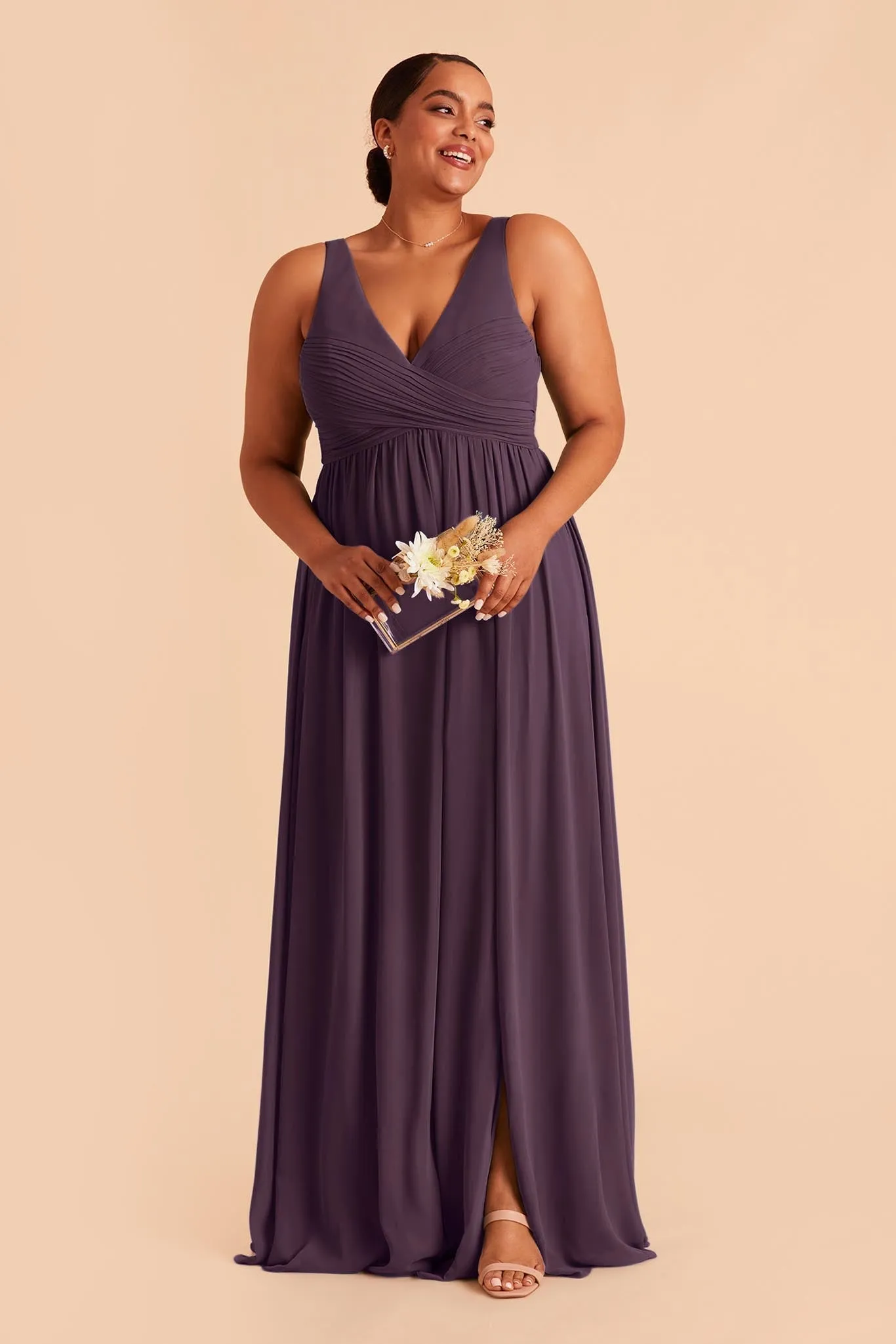 Laurie Chiffon Dress - Plum sold by Birdy Grey product image thumbnail 4