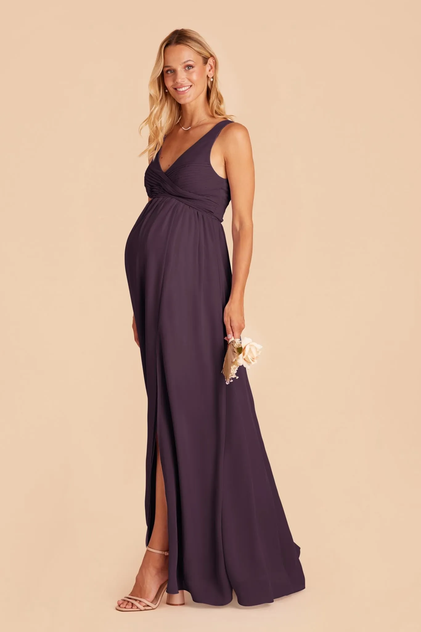 Laurie Chiffon Dress - Plum sold by Birdy Grey product image thumbnail 2