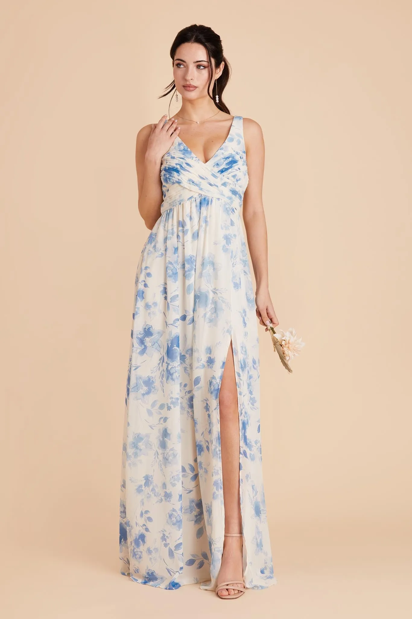 Laurie Chiffon Dress - Blue Rococo Floral sold by Birdy Grey product image thumbnail 4