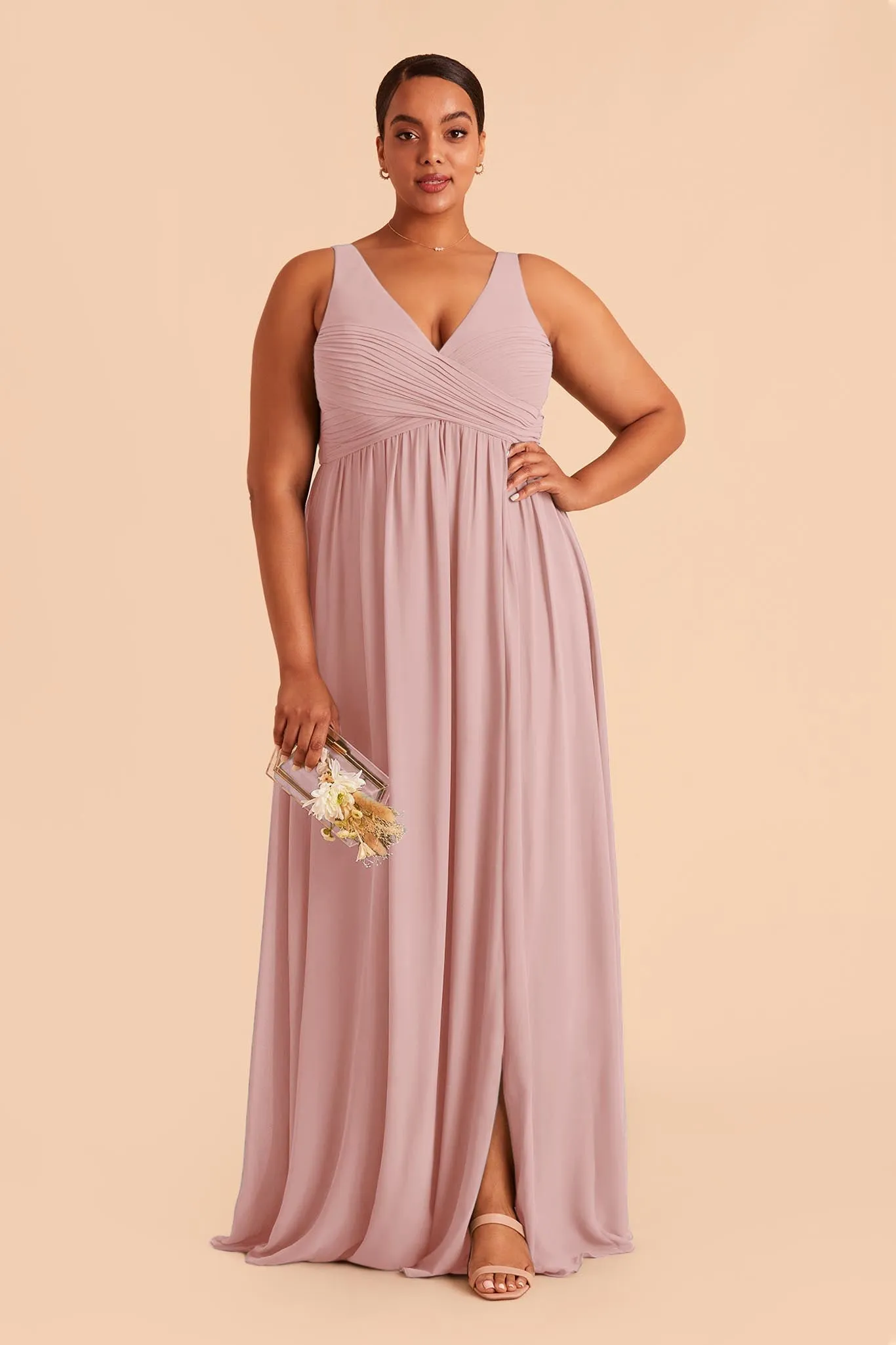 Laurie Chiffon Dress - English Rose sold by Birdy Grey product image thumbnail 3
