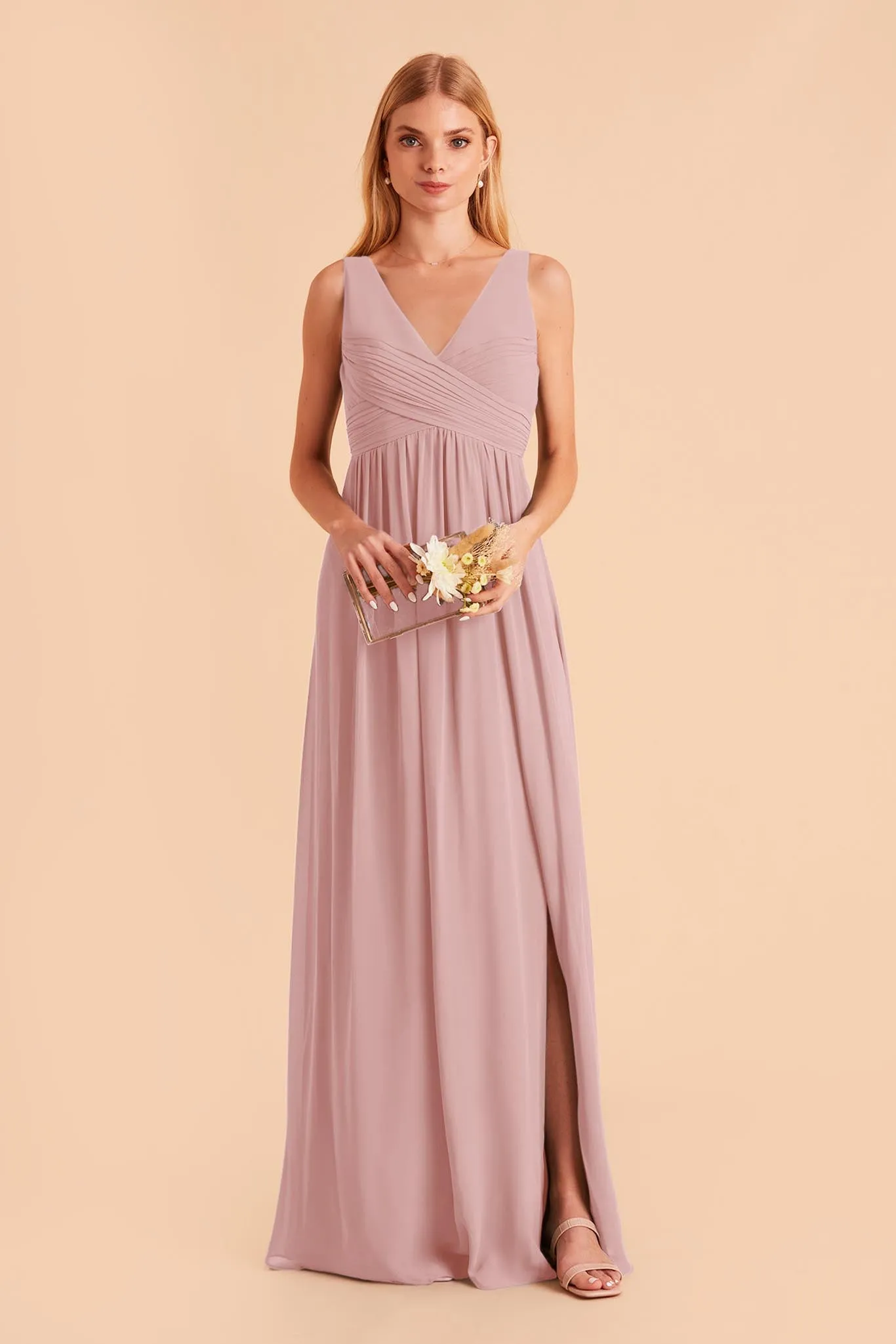 Laurie Chiffon Dress - English Rose sold by Birdy Grey product image thumbnail 4