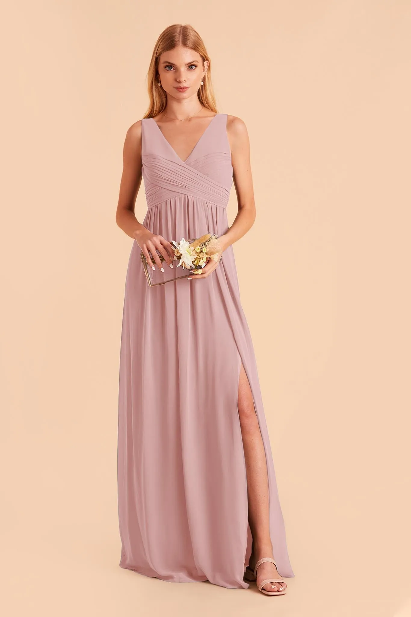 Laurie Chiffon Dress - English Rose sold by Birdy Grey product image thumbnail 5