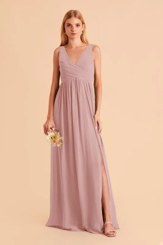 Laurie Chiffon Dress - English Rose sold by Birdy Grey