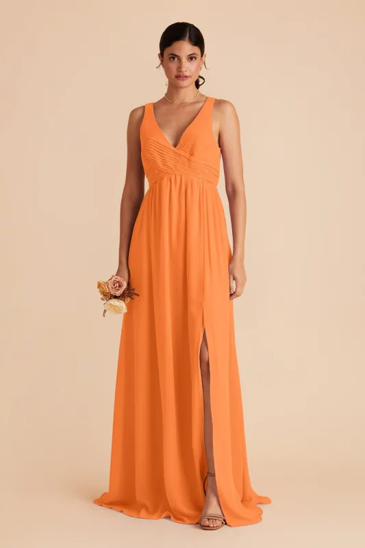 Laurie Chiffon Dress - Apricot sold by Birdy Grey