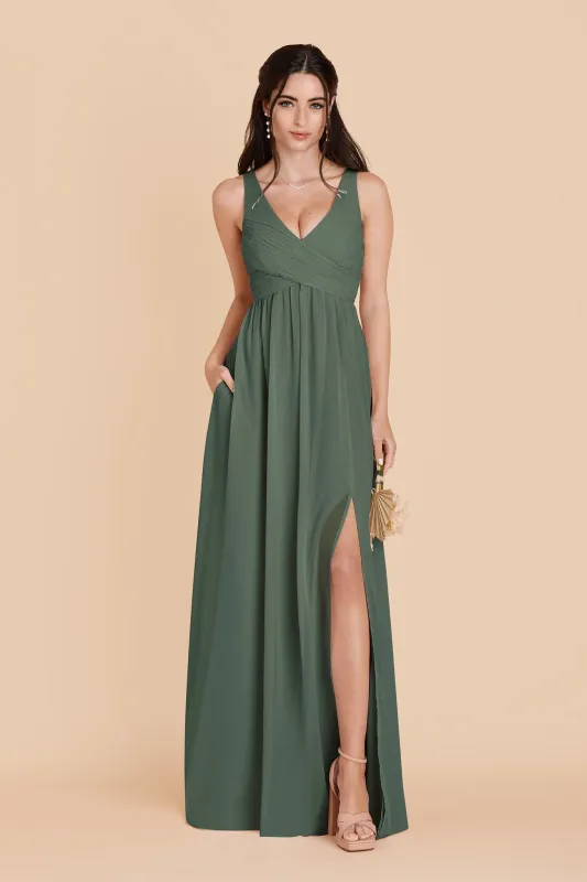 Laurie Chiffon Dress - Eucalyptus sold by Birdy Grey