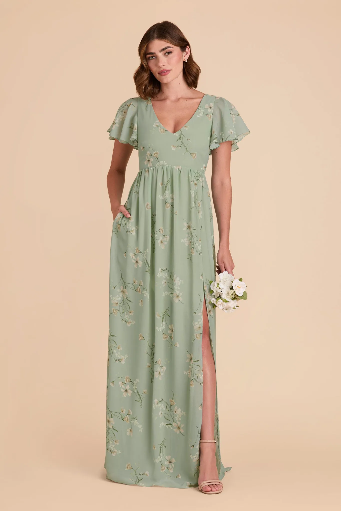 Hannah Chiffon Dress - Sage Le Fleur sold by Birdy Grey product image thumbnail 2