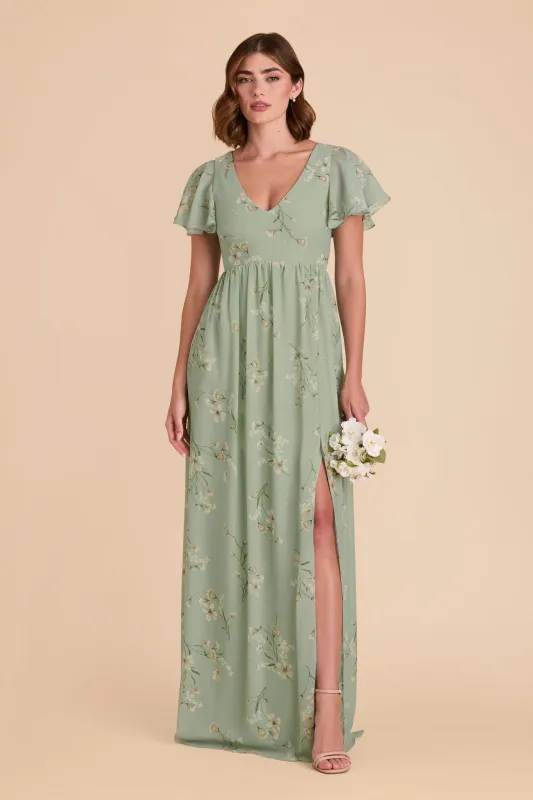 Hannah Chiffon Dress - Sage Le Fleur sold by Birdy Grey